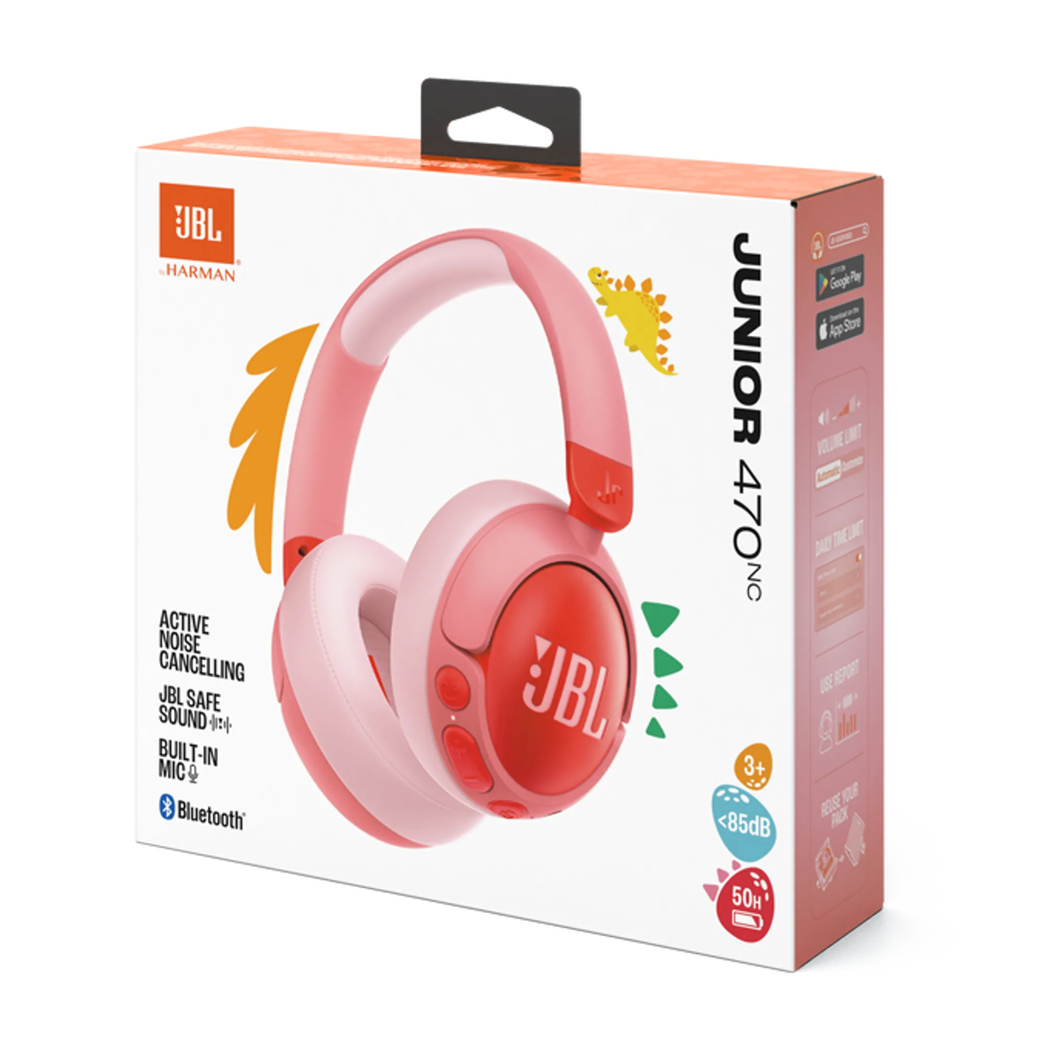 JBL Casque pour enfants Junior 470NC - Rose image