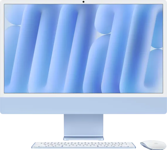 iMac 24" M4 (10-core CPU & 10-core GPU) 512 GB - 16 GB Blauw