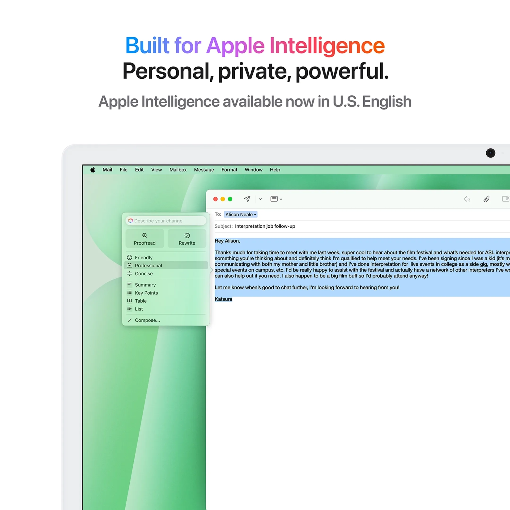 Apple iMac 24" M4 (8-core CPU & 8-core GPU) 256 GB - 16 GB Groen image