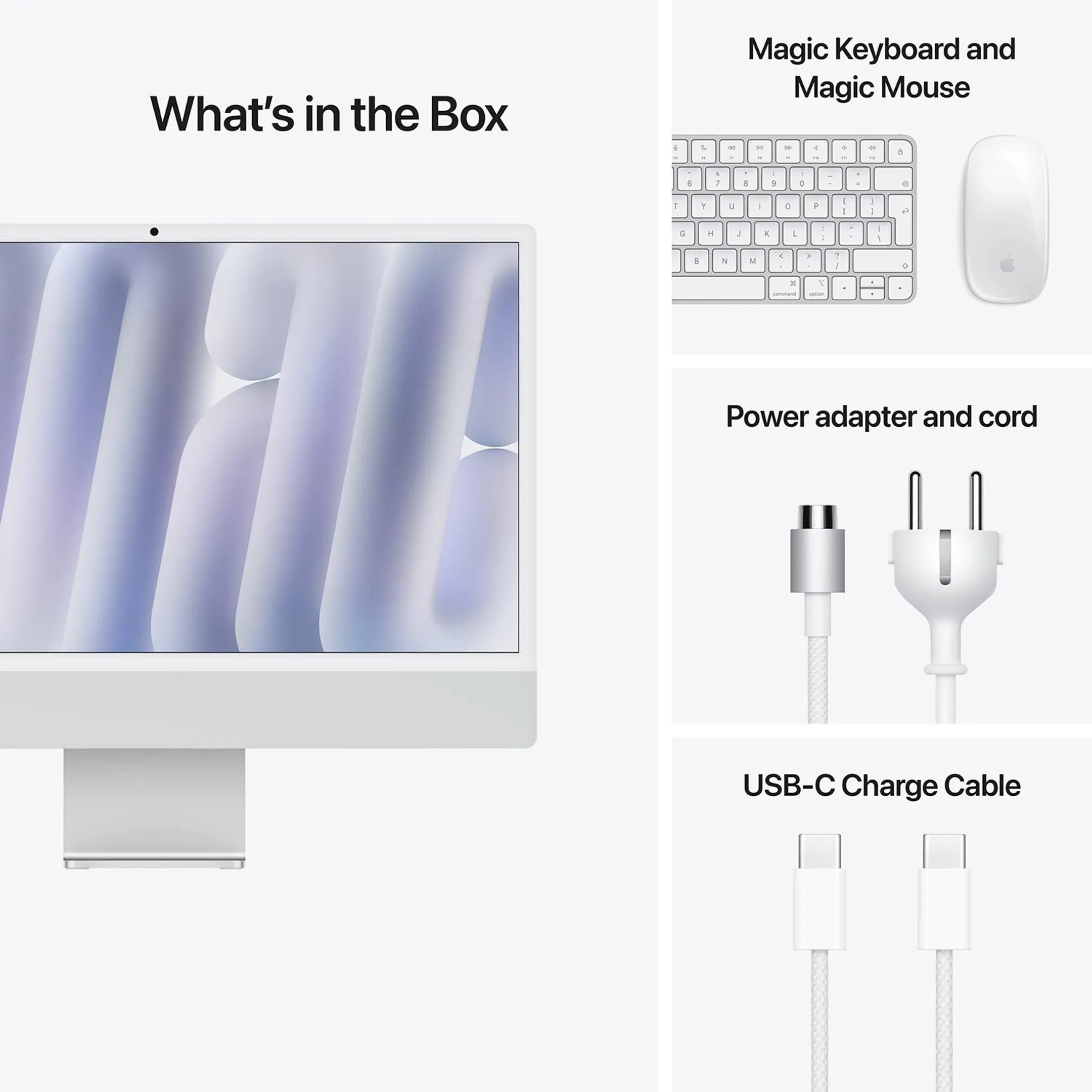Apple iMac 24" M4 (10-core CPU & 10-core GPU) 256 GB - 16 GB Zilver image