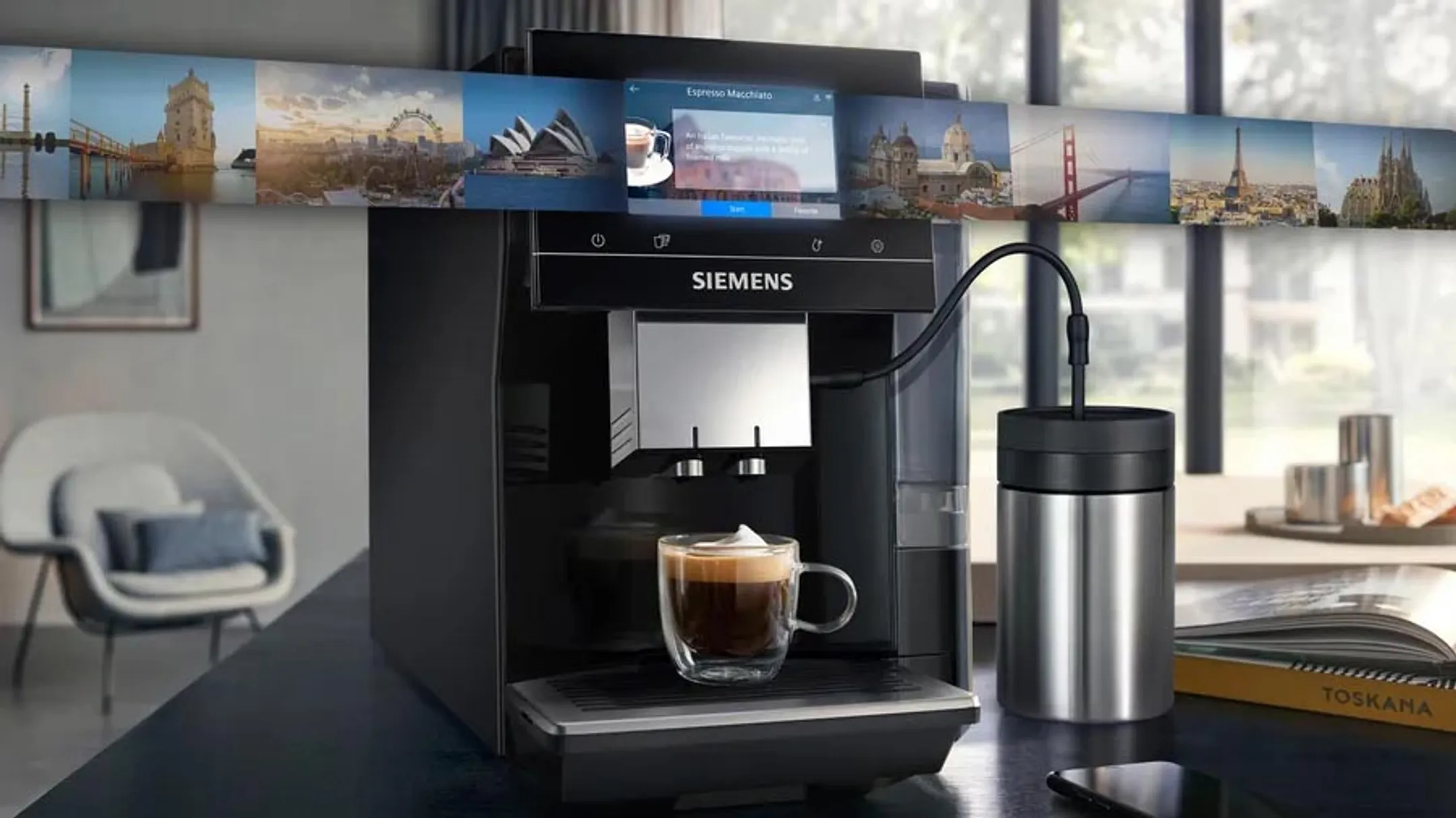 Siemens Volautomatische Espressomachine EQ700 TP713R19 Piano Black image