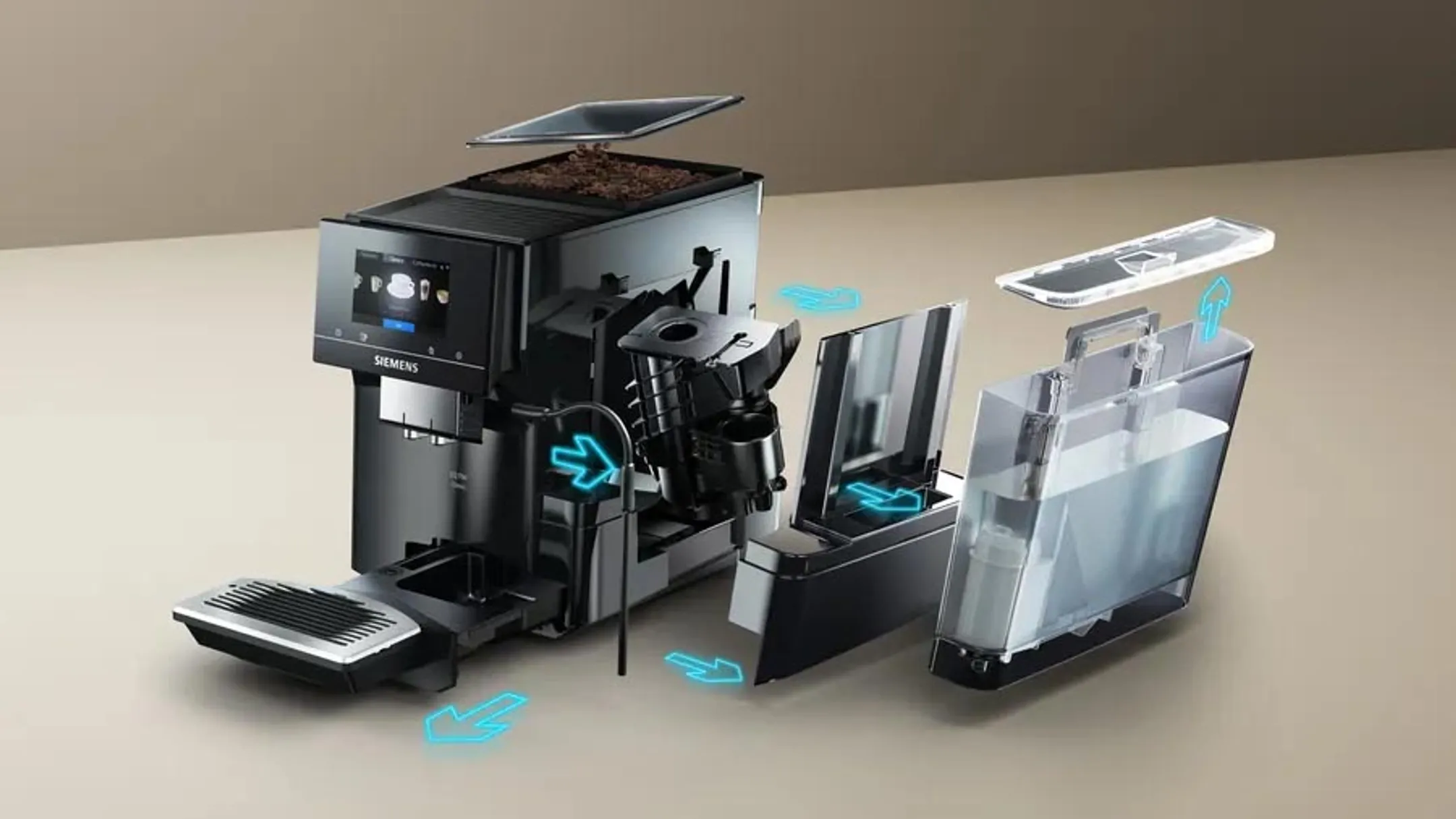 Siemens Volautomatische Espressomachine EQ700 TP713R19 Piano Black image
