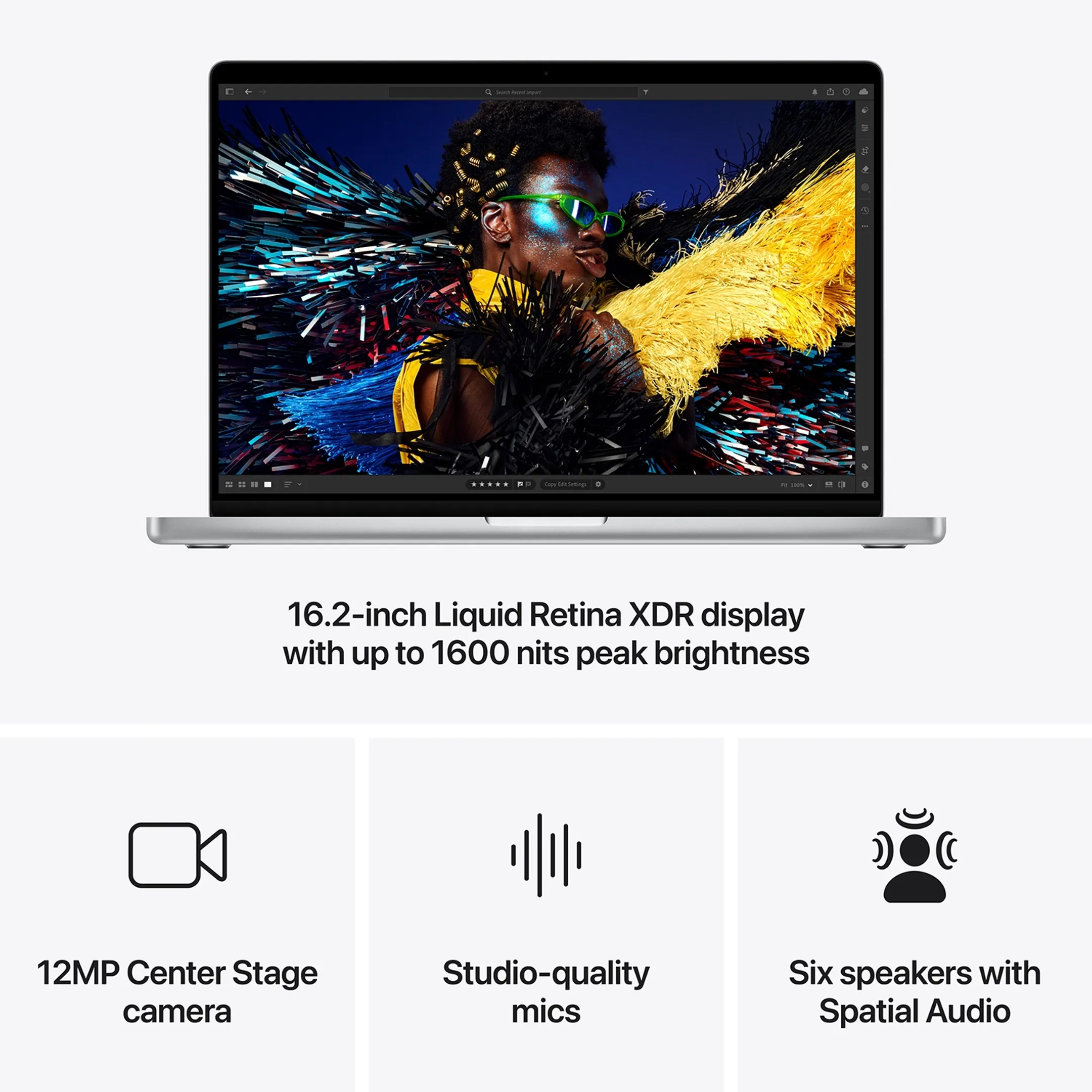 Apple MacBook Pro 16" M4 Pro (14-core CPU & 20-core GPU) 512 GB - 48 GB Zilver image