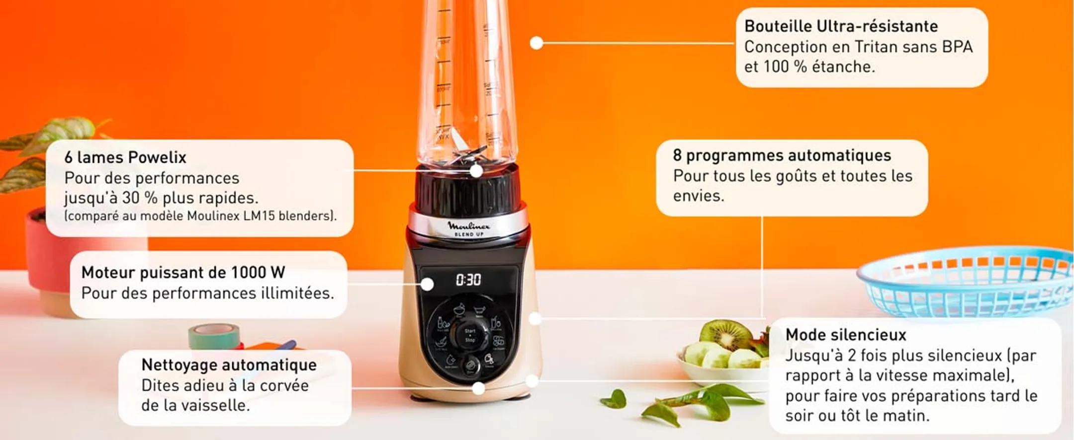 Moulinex Blender Blend Up LM190AFO image