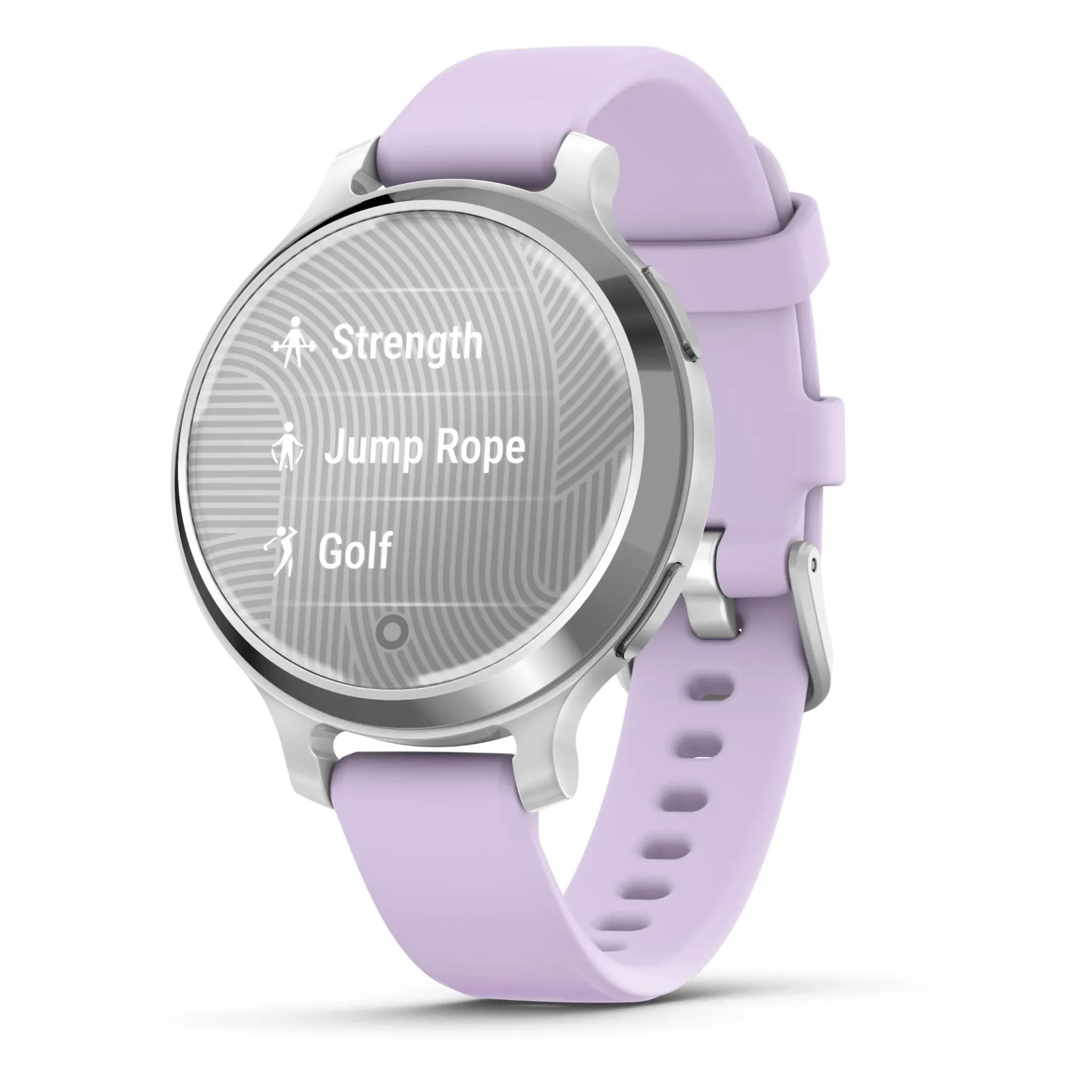 Garmin Lily 2 Active - Zilver met paarse siliconen band image