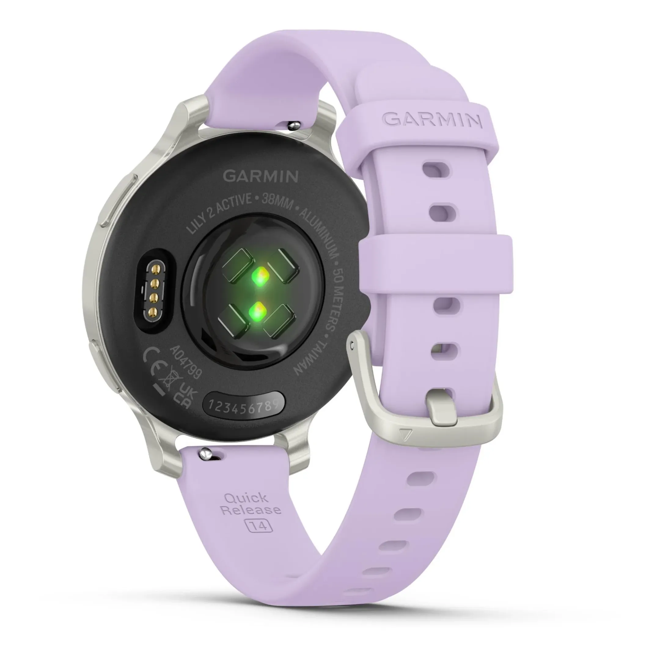 Garmin Lily 2 Active - Zilver met paarse siliconen band image