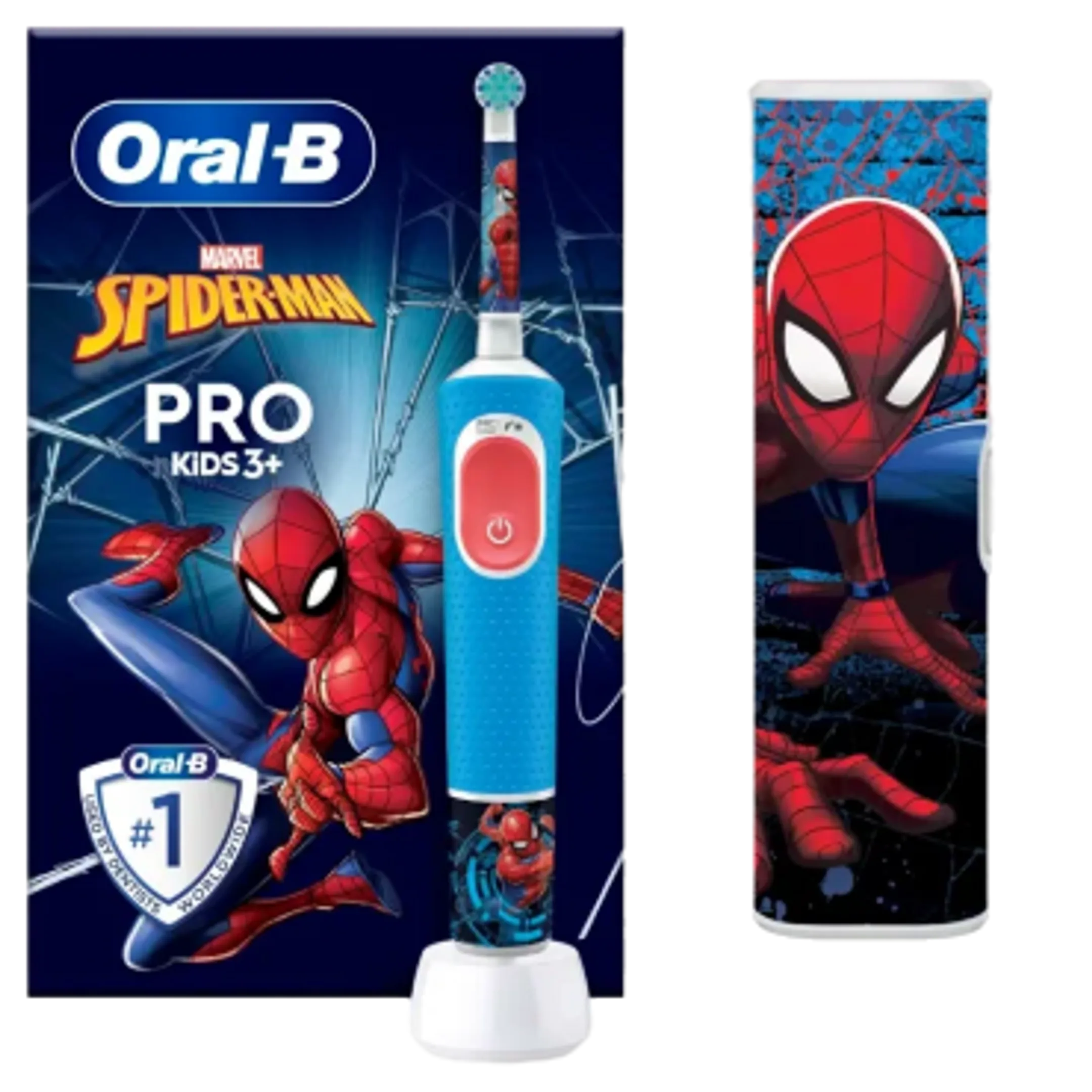 Brosse à dents électrique Vitality Pro Kids Spiderman + étui de voyage
