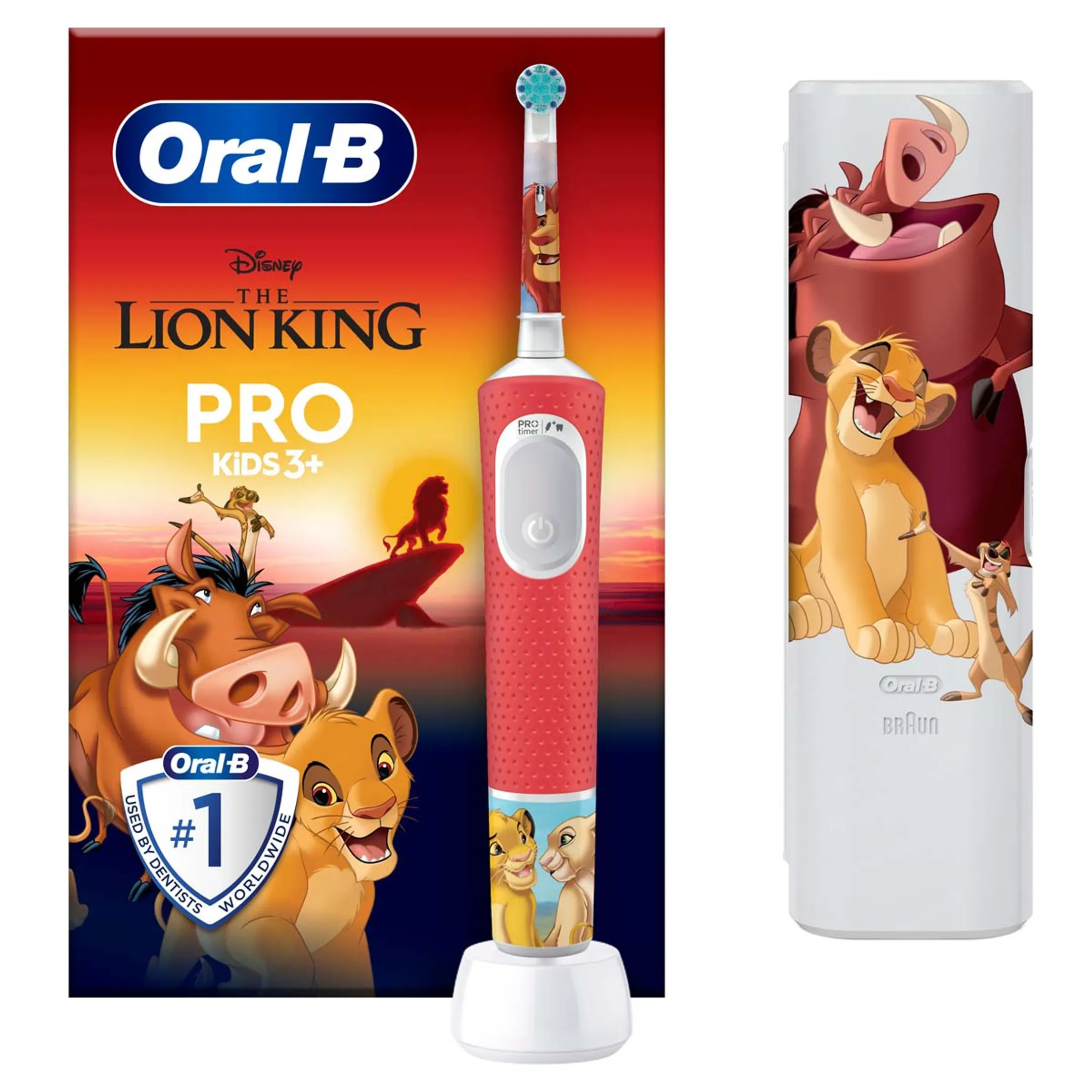 Oral-B Brosse à dents électrique Vitality Pro Kids Lion King + étui de voyage image