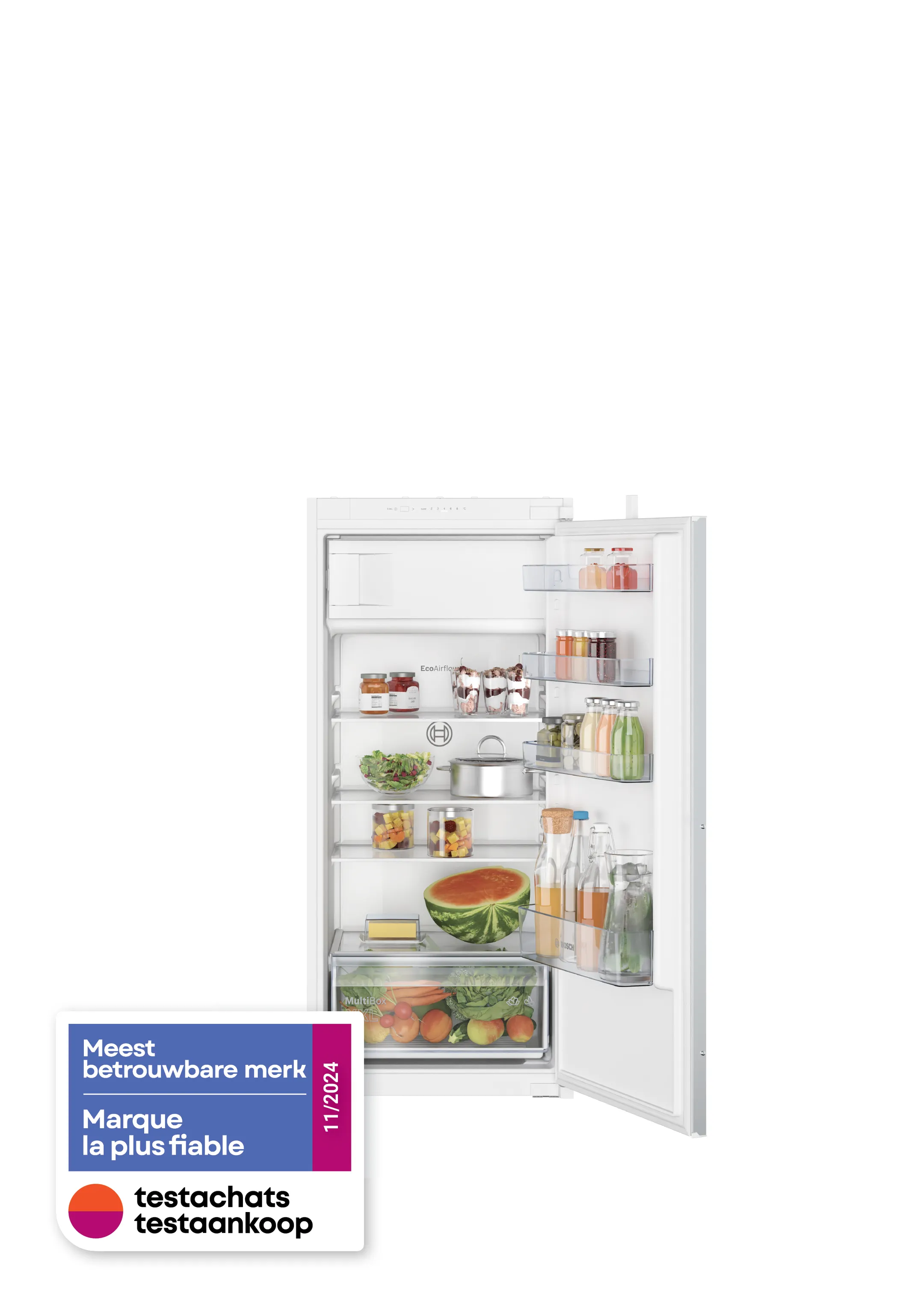 Bosch Inbouw koelkast met diepvries KIL425SE0 Serie 2 SuperCooling 122 cm image