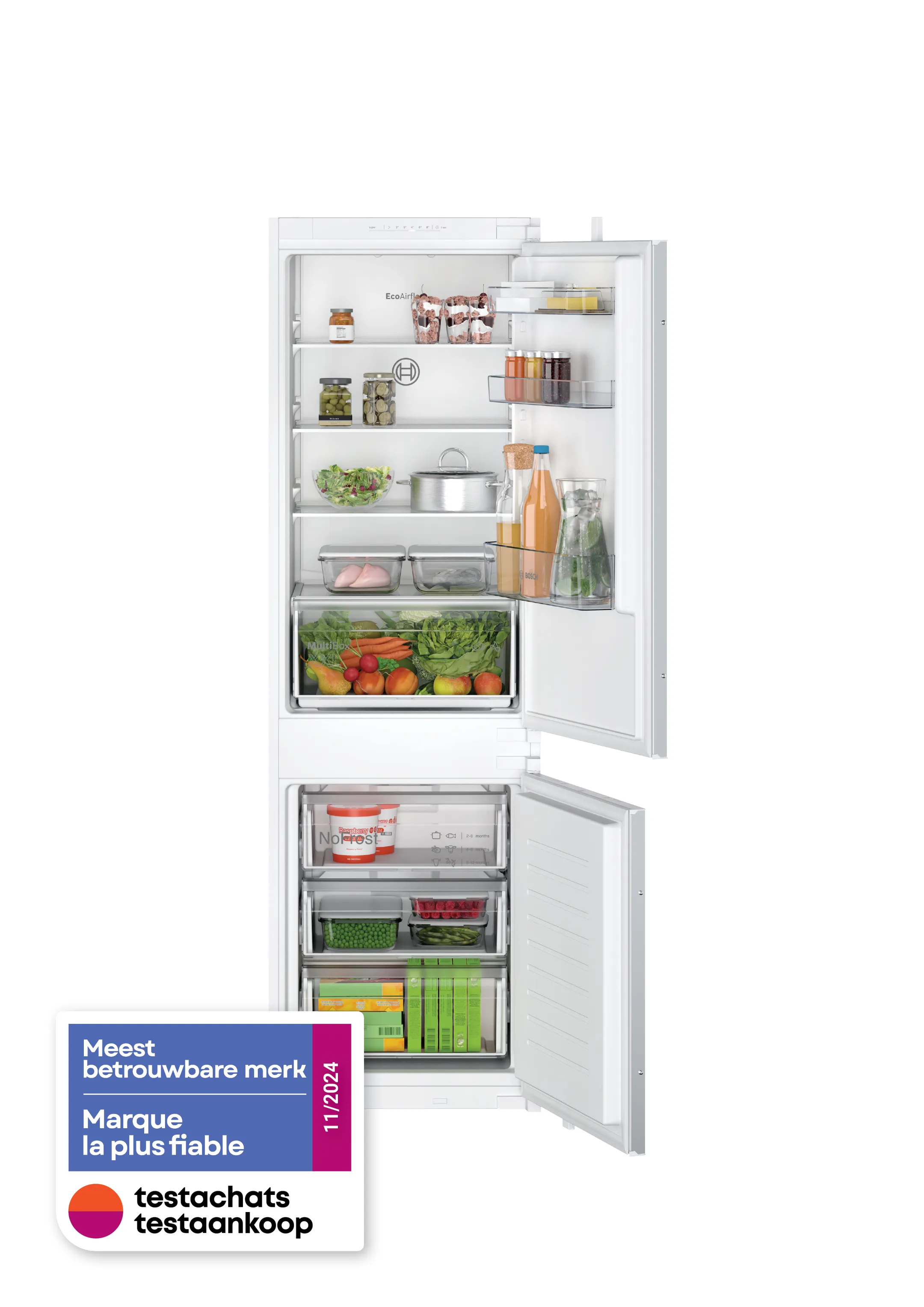 Bosch Inbouw koelkast met diepvries KIN86NSE0 Serie 2 Total No-frost 177 cm image