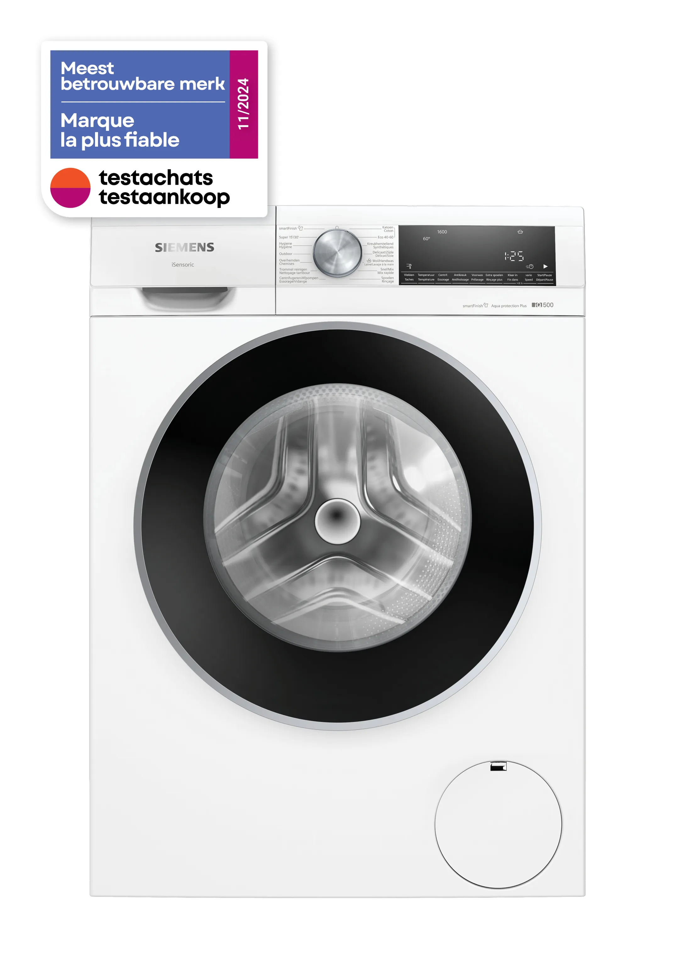 Siemens Bundel - Wasmachine WG46G2Z4FG iQ500 antivlekken 9 kg + Droogkast WQ45G2D5FG iQ500 autoDry 9 KG image
