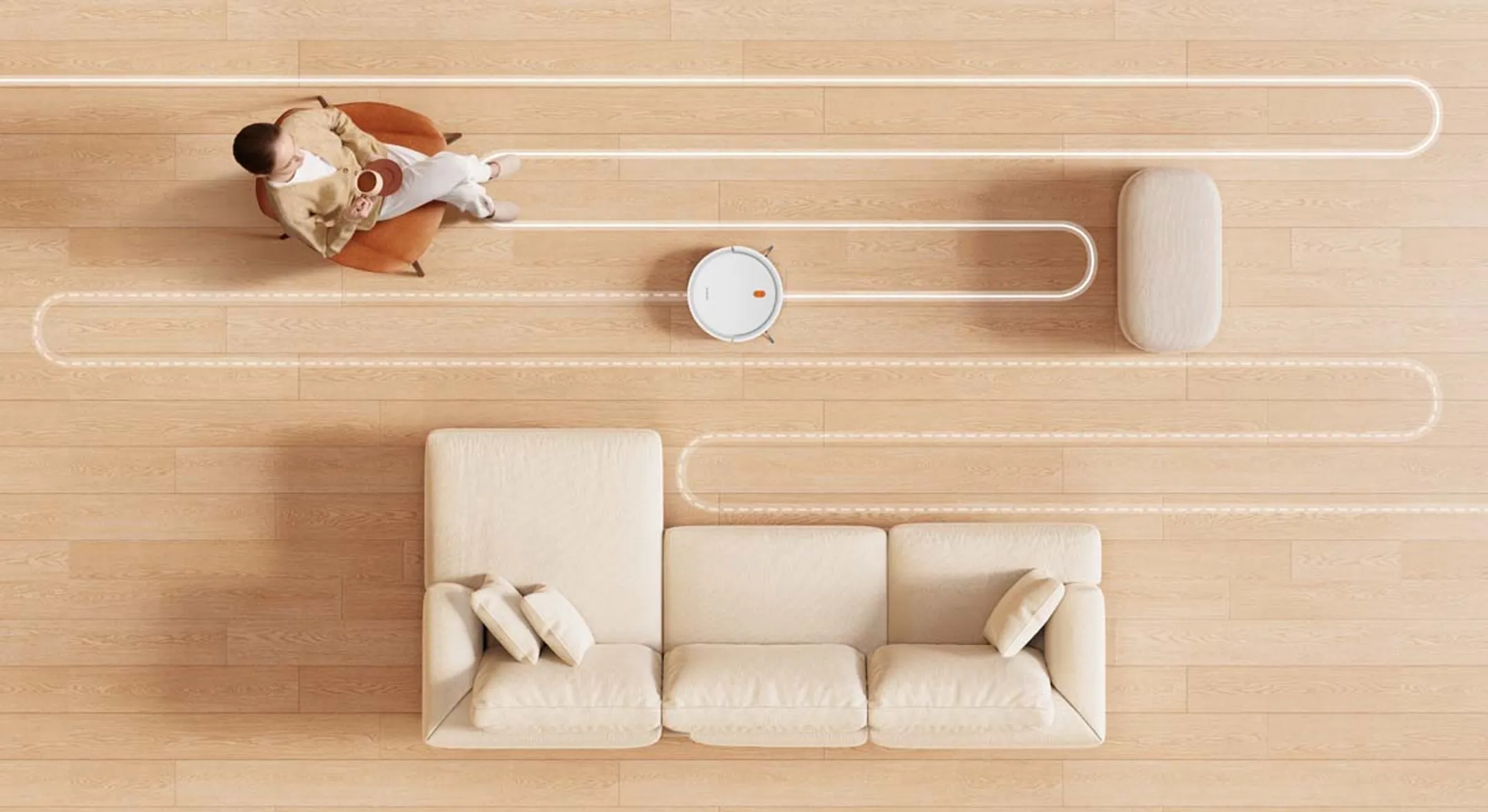 Xiaomi Aspirateur robot 2en1 E5 Blanc image