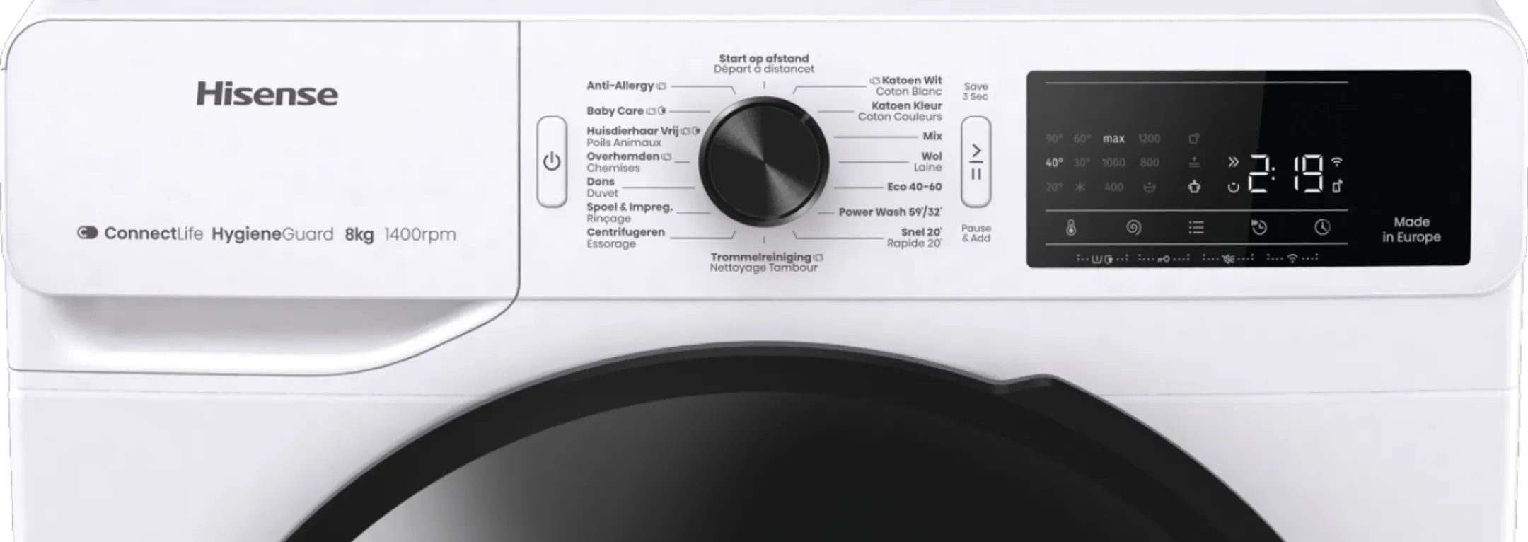 Hisense Wasmachine WF3V843BW/BLX image