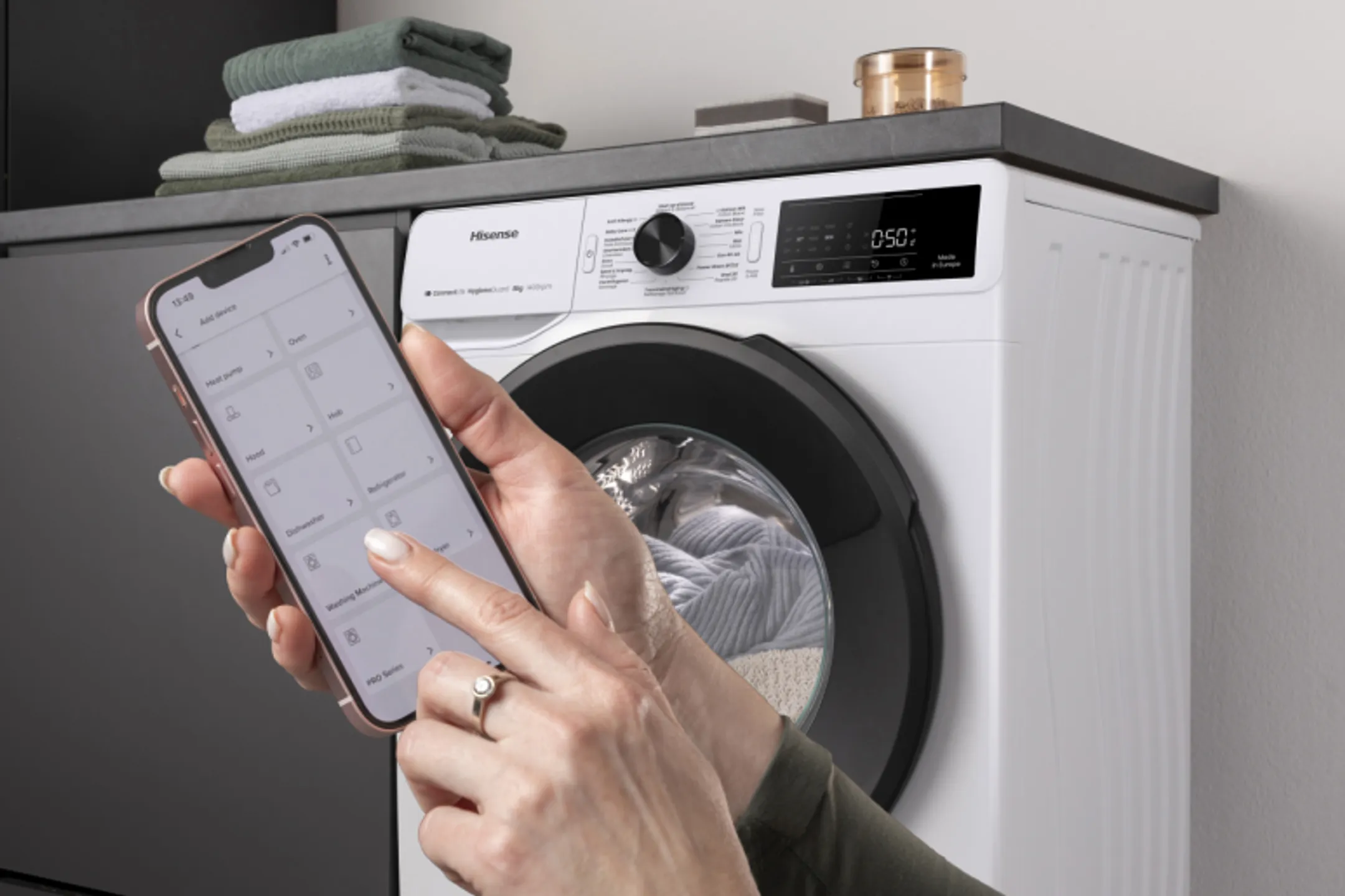 Hisense Wasmachine WF3V843BW/BLX image