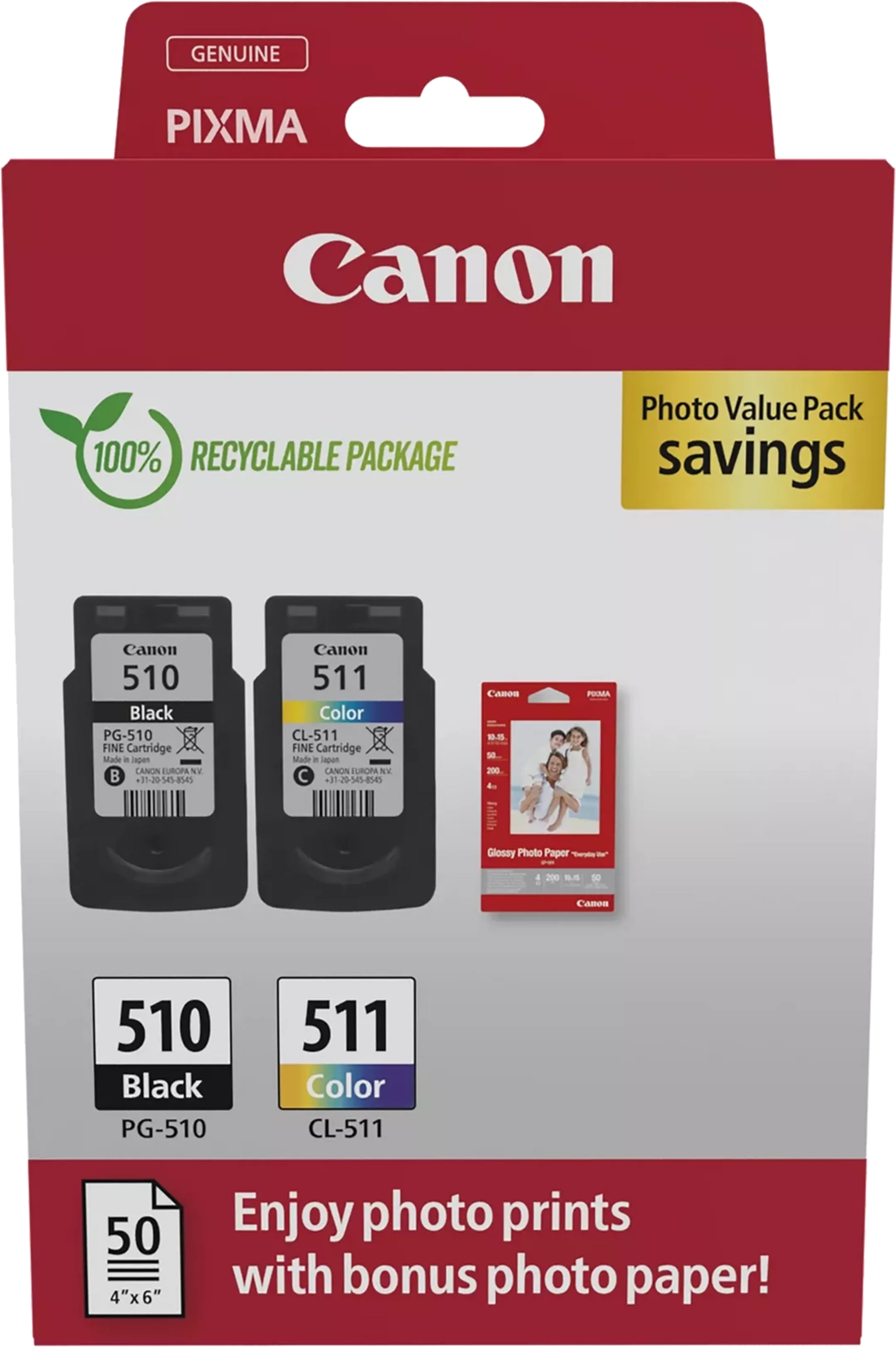 Canon PG-510/CL-511 + fotopapier (valuepack) image