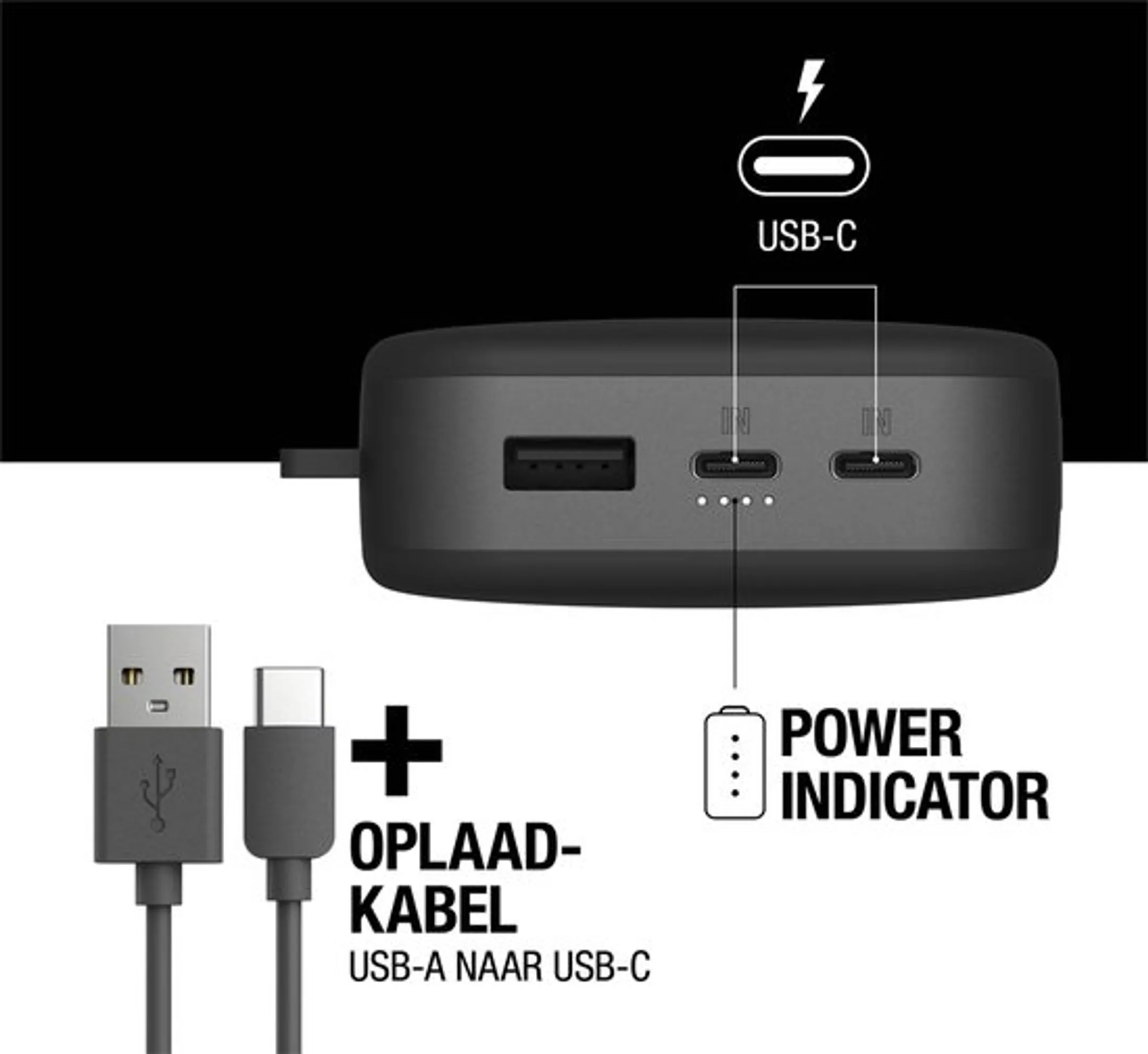 Fresh 'n Rebel Powerbank 24000 mAh USB-C - Storm Grey image