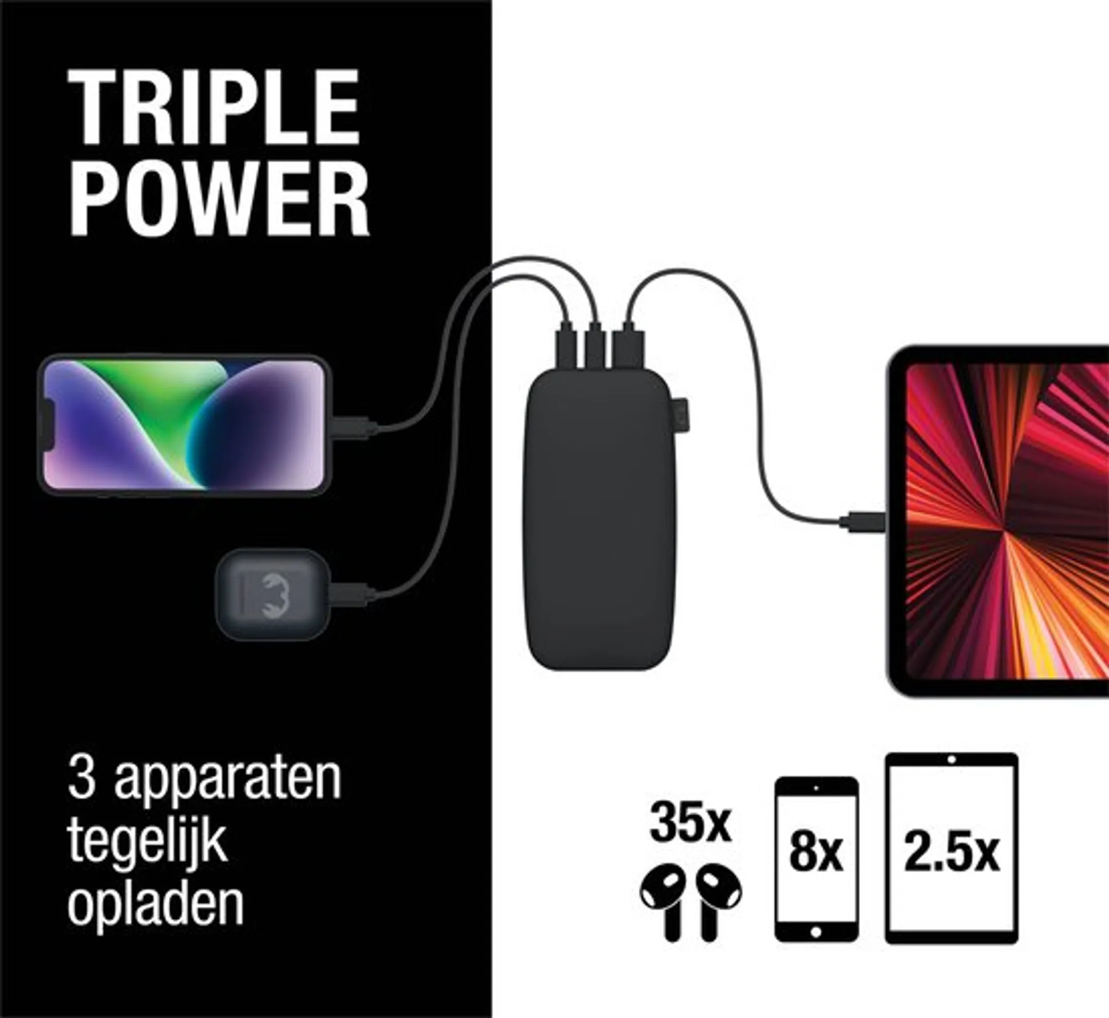 Fresh 'n Rebel Powerbank 24000 mAh USB-C - Storm Grey image