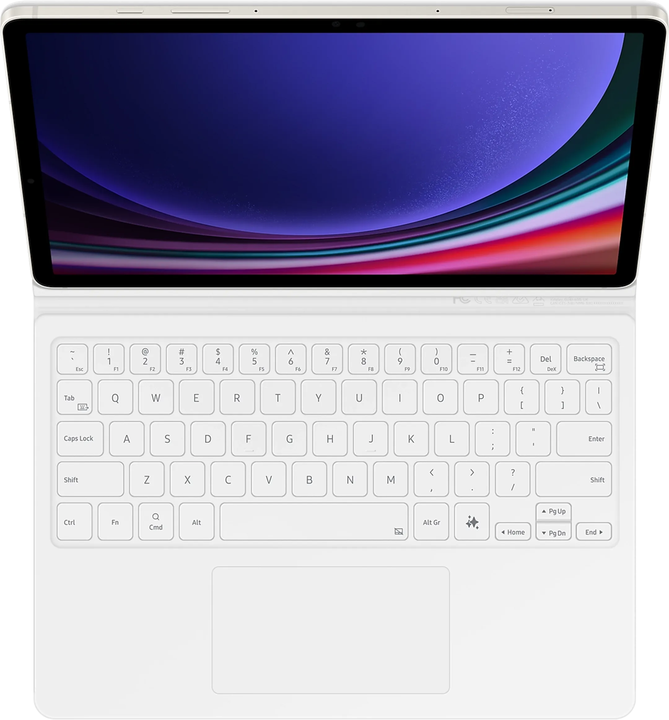 Samsung Galaxy Tab S10 FE/S9/S9 FE Book Cover Keyboard AZERTY - Wit image
