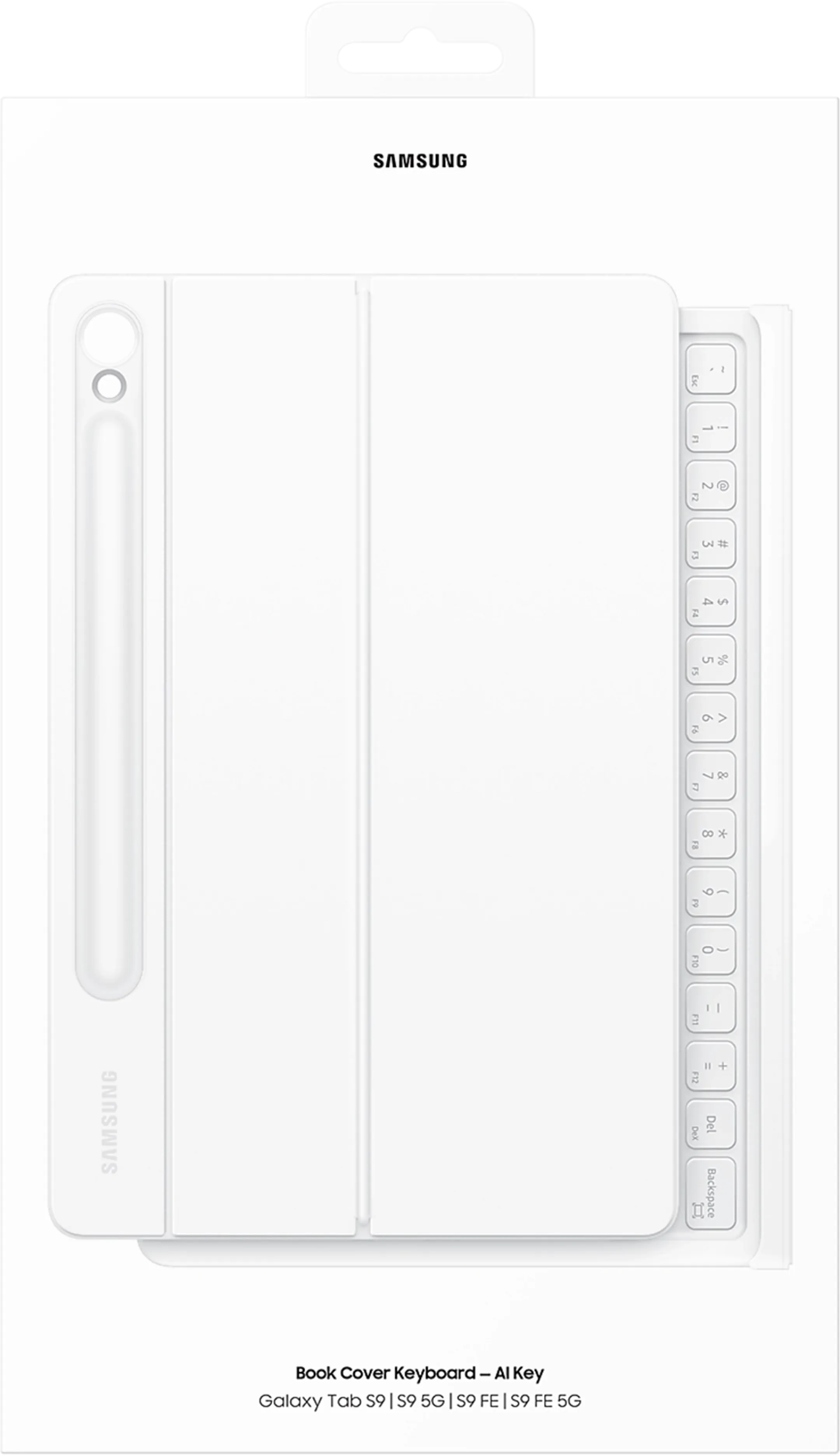 Samsung Galaxy Tab S10 FE/S9/S9 FE Book Cover Keyboard AZERTY - Wit image
