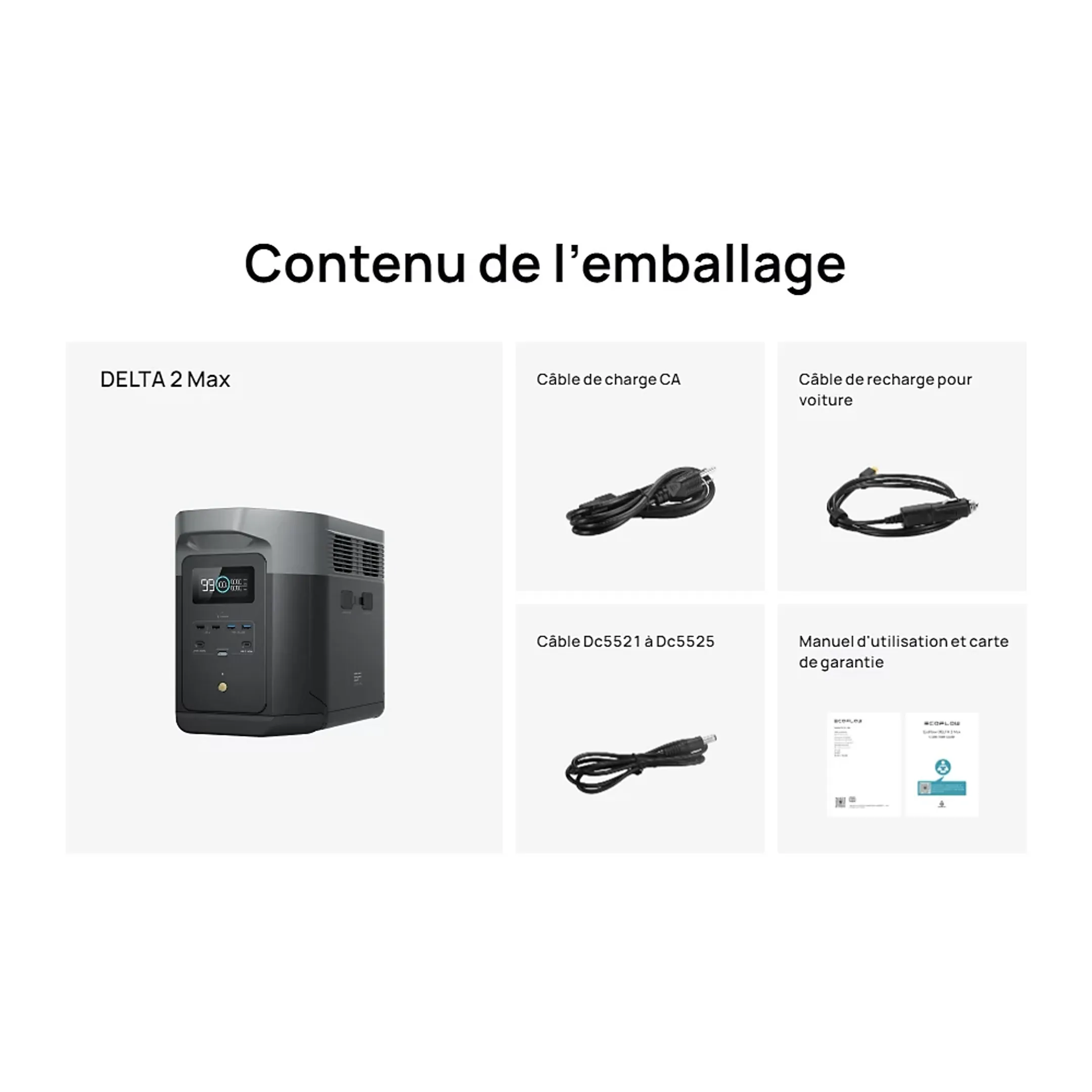 Ecoflow Station électrique portable Delta 2 Max - 2048 Wh image