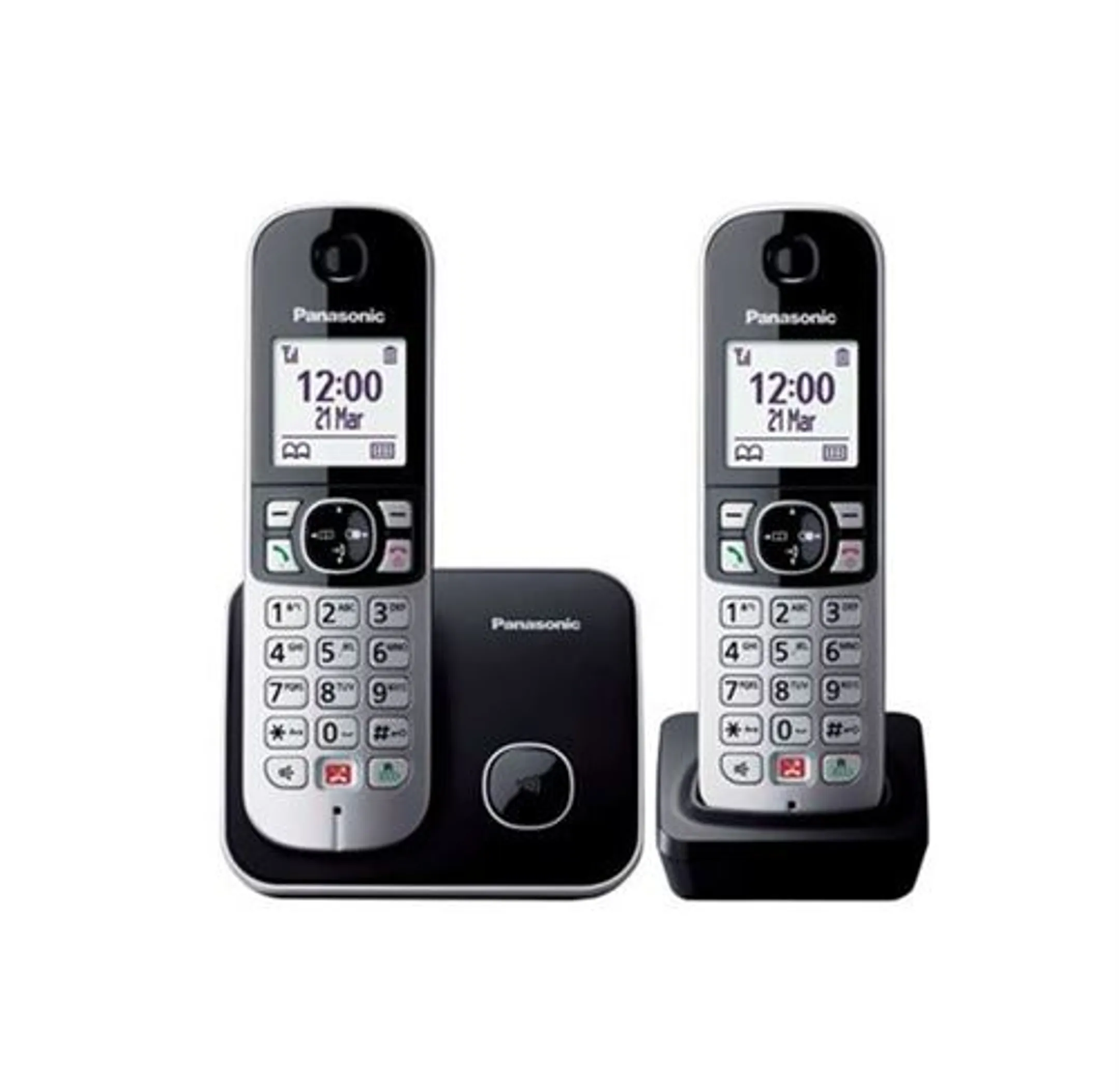 Panasonic KX-TG6852NLB téléphone résidentiel duo dect image
