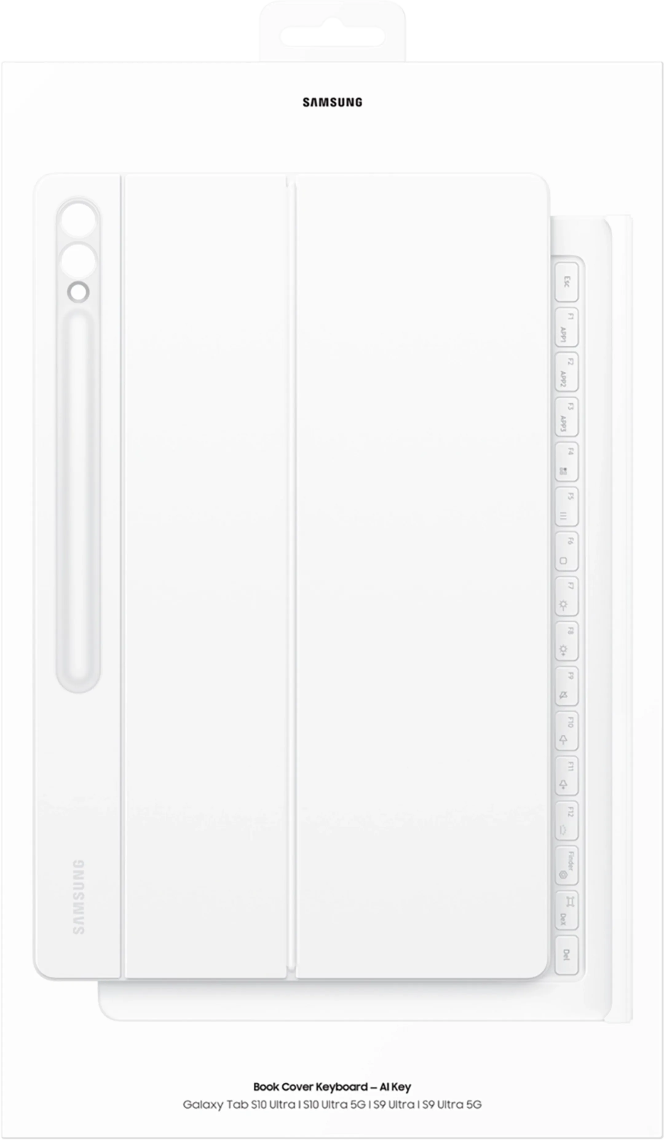 Samsung Galaxy Tab S10 Ultra/S9 Ultra AI Book Cover Keyboard AZERTY - Blanc image