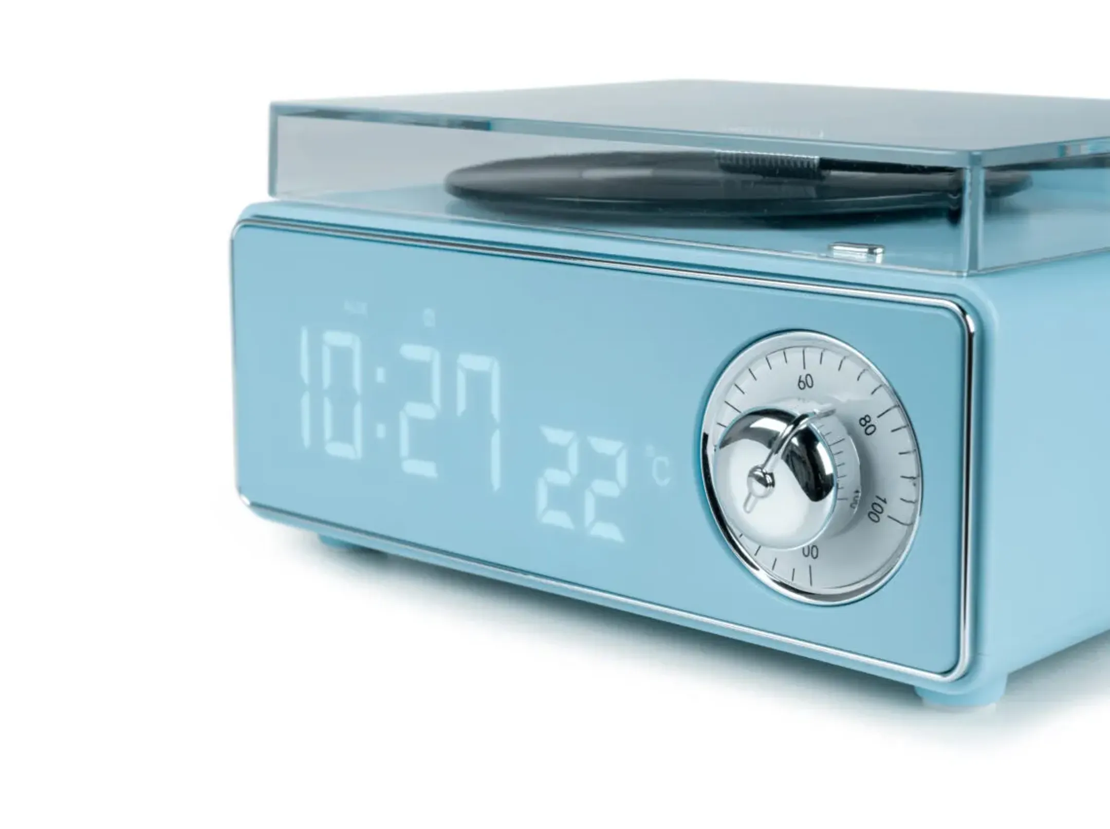 EPOK Réveil et enceinte rétro - Bleu image