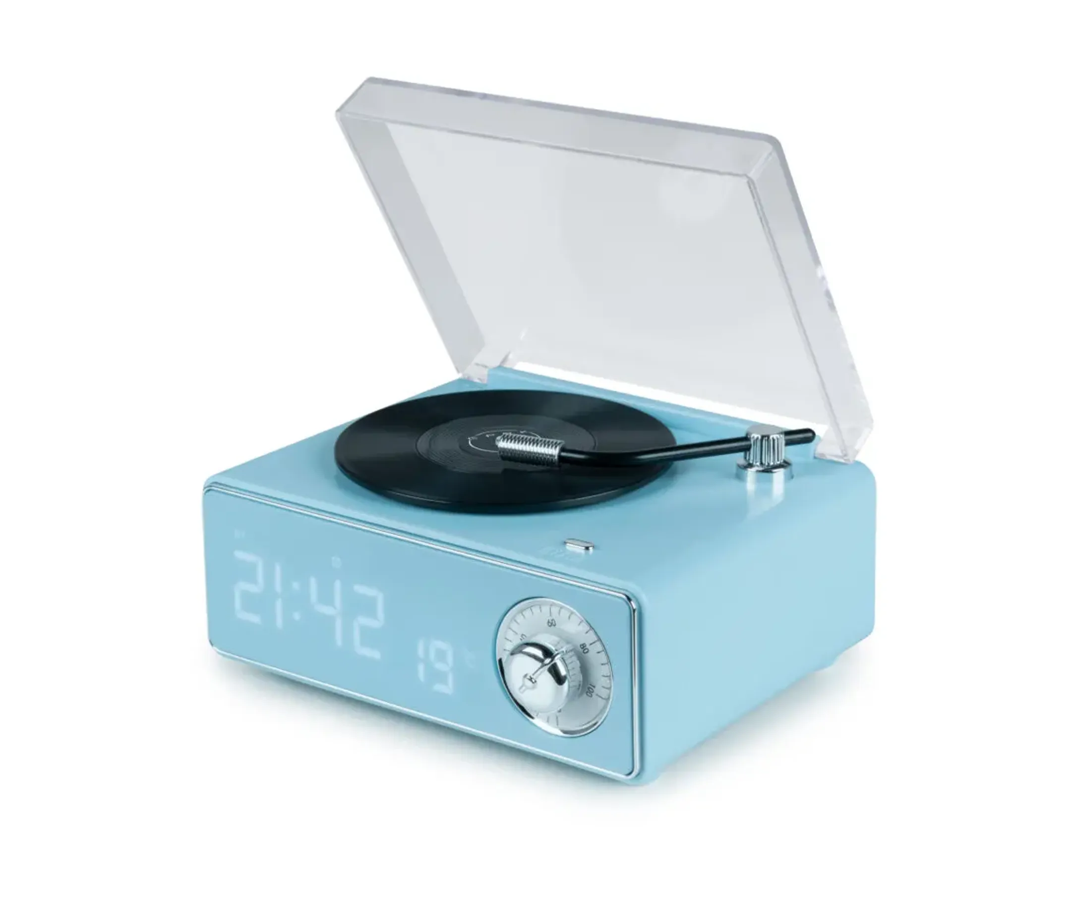 EPOK Réveil et enceinte rétro - Bleu image