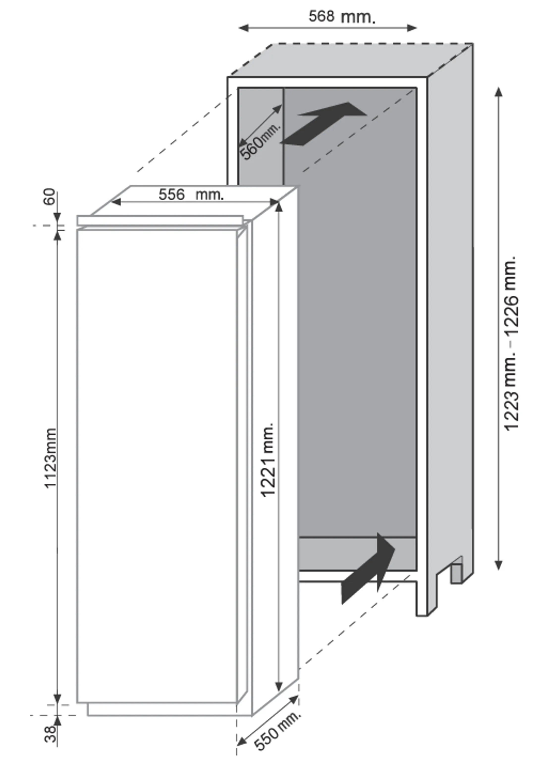 Haier Inbouw koelkast met 1 deur HATL 126 DE Daylight  image
