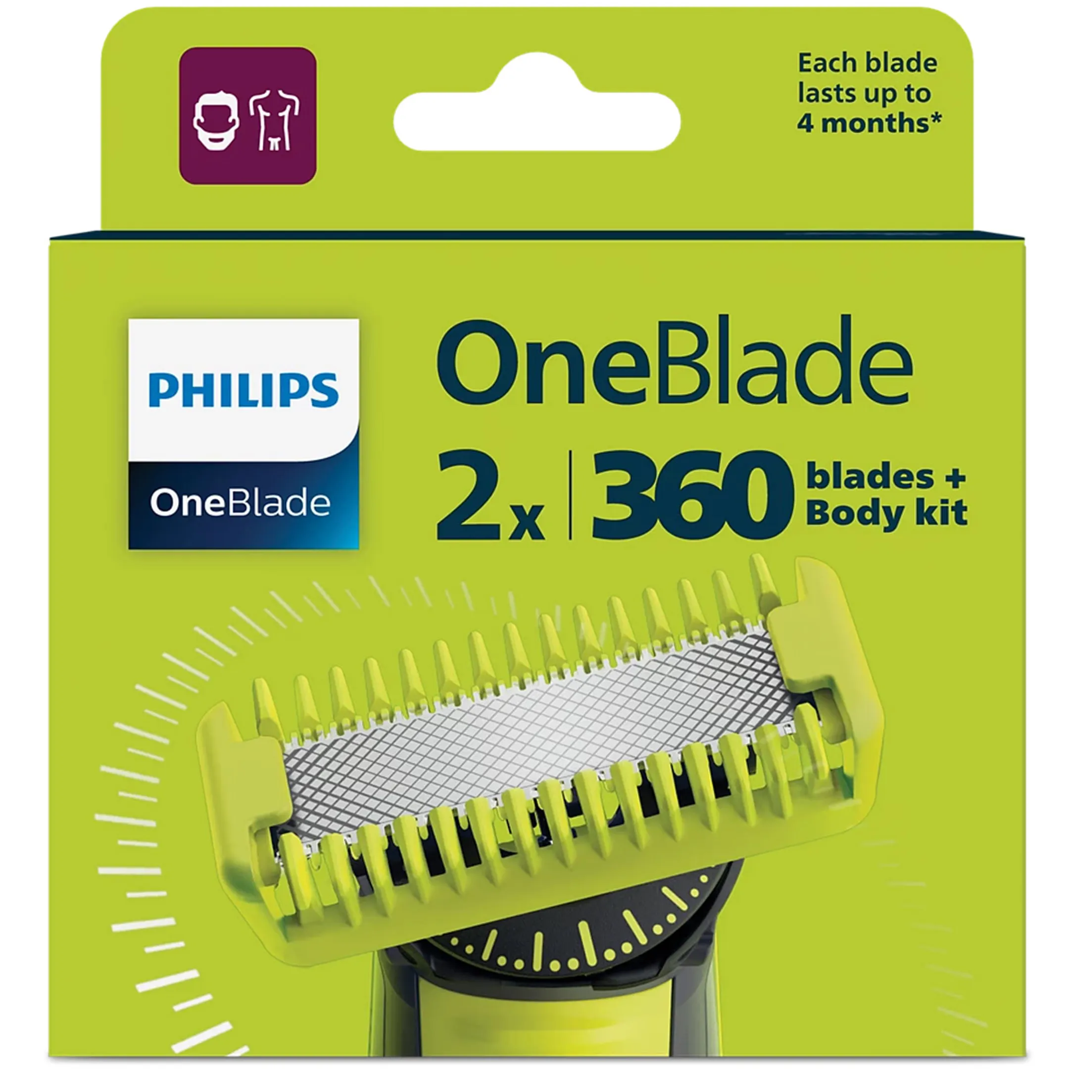 Philips OneBlade 360 Vervangmesjes QP624/50 image
