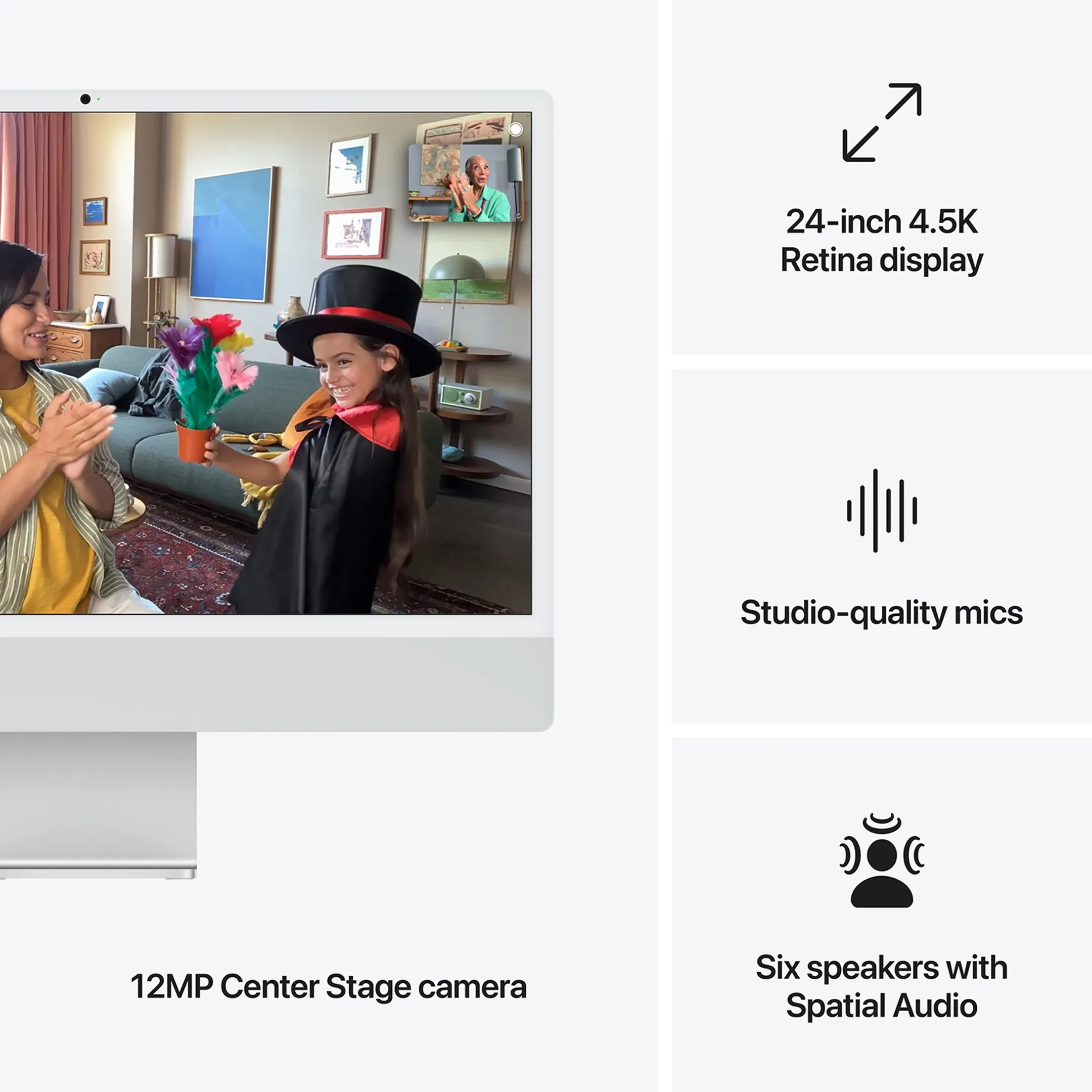 Apple iMac 24" Nanotextuur M4 (8-core CPU & 8-core GPU) 256 GB - 16 GB Zilver image