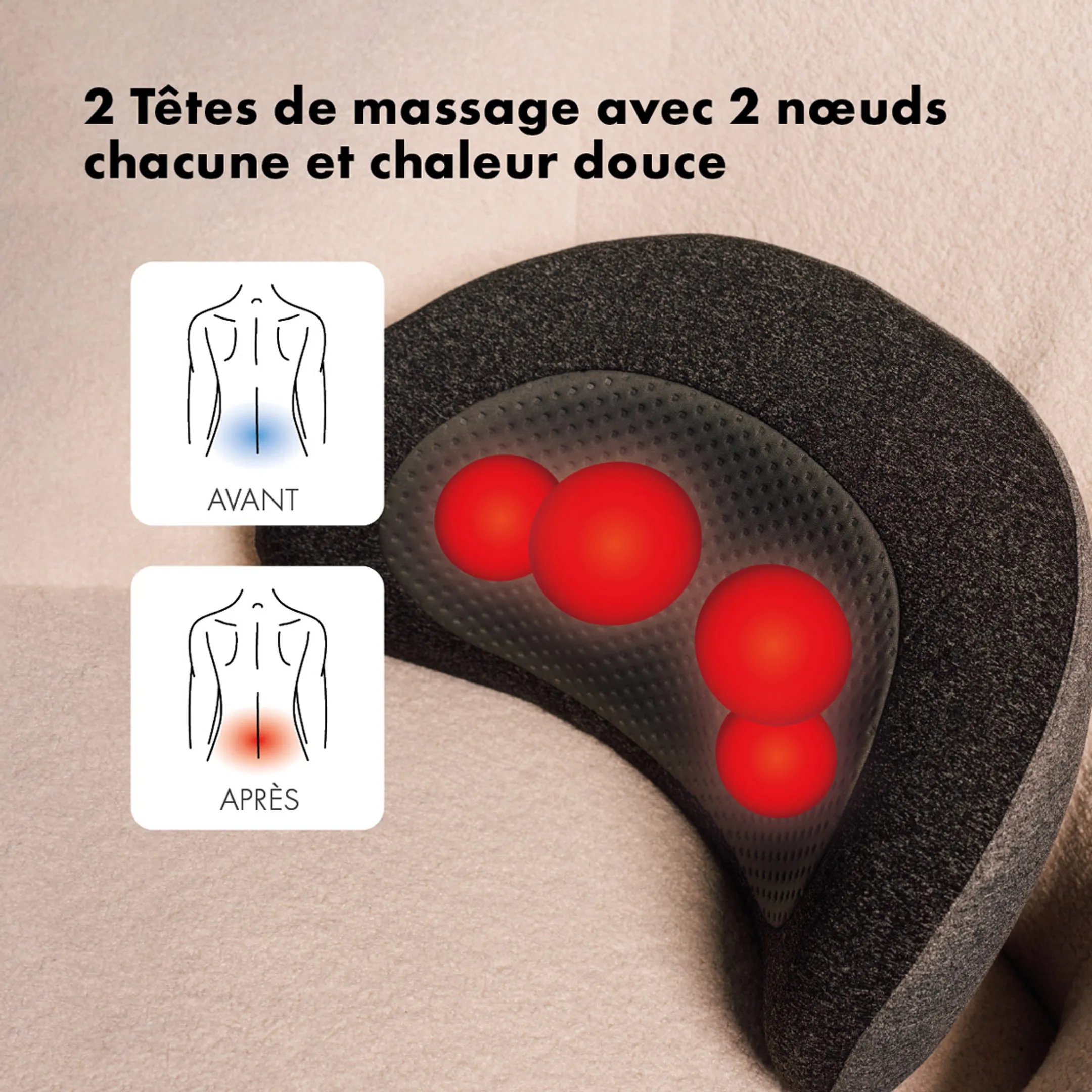 CREATIVE ZEN Coussin de massage polyvalent Denali PG-ZEN-N2-DN image