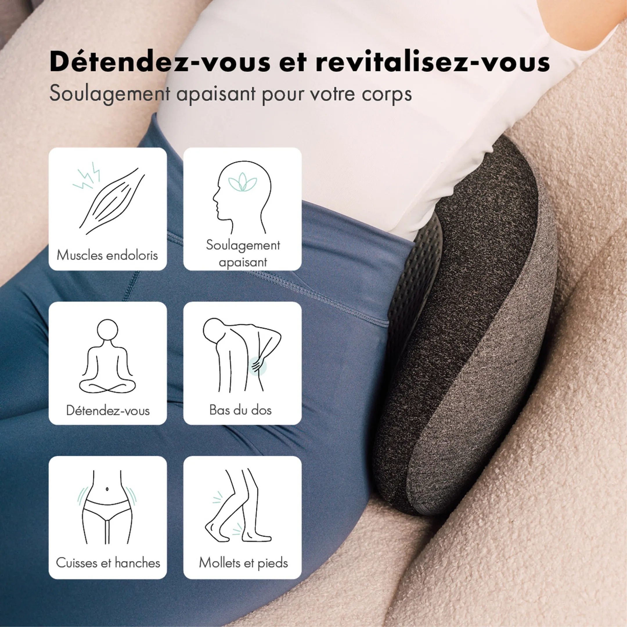 CREATIVE ZEN Coussin de massage polyvalent Denali PG-ZEN-N2-DN image