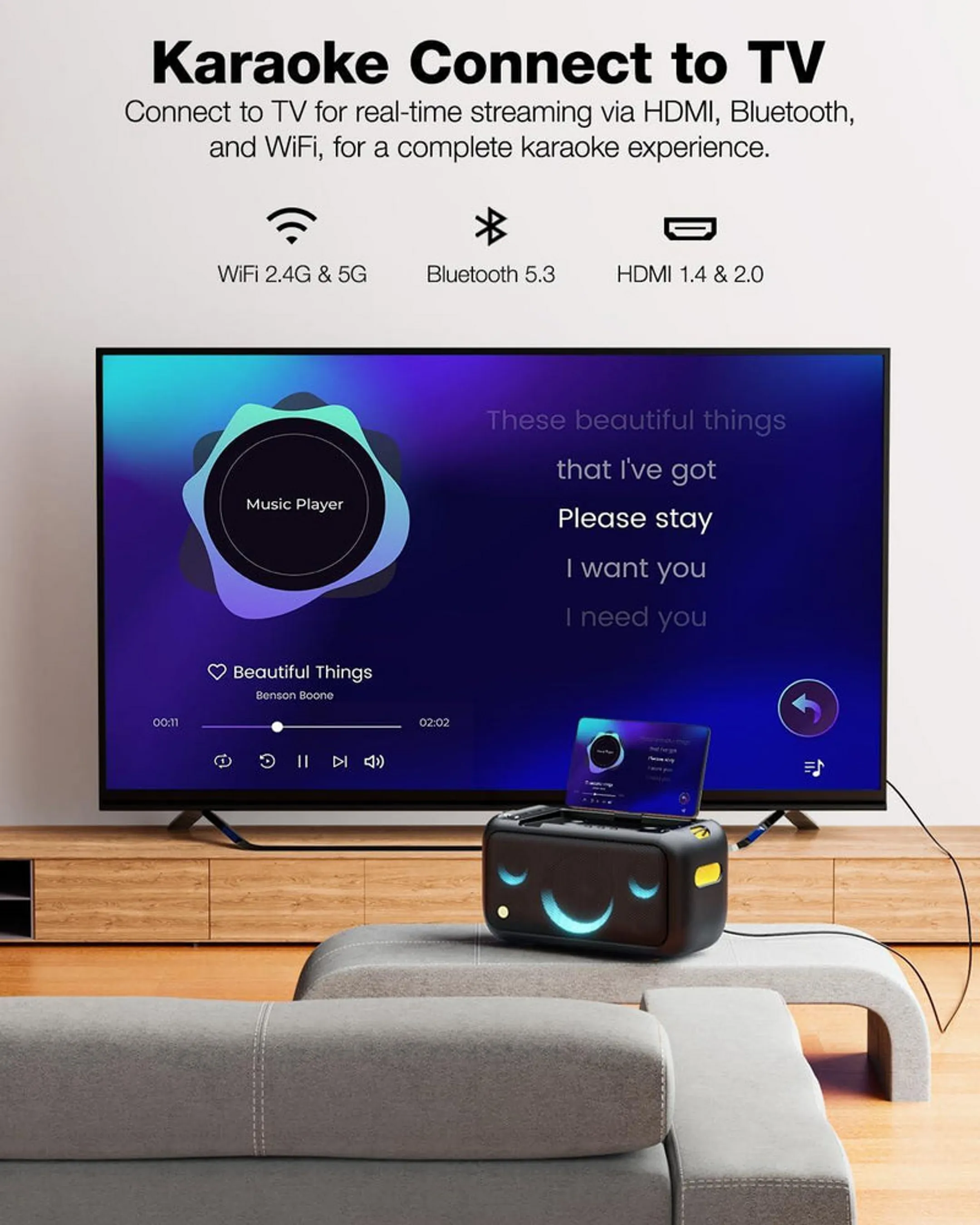 IKARAO Enceinte Karaoke Break X1 avec 2 micros image