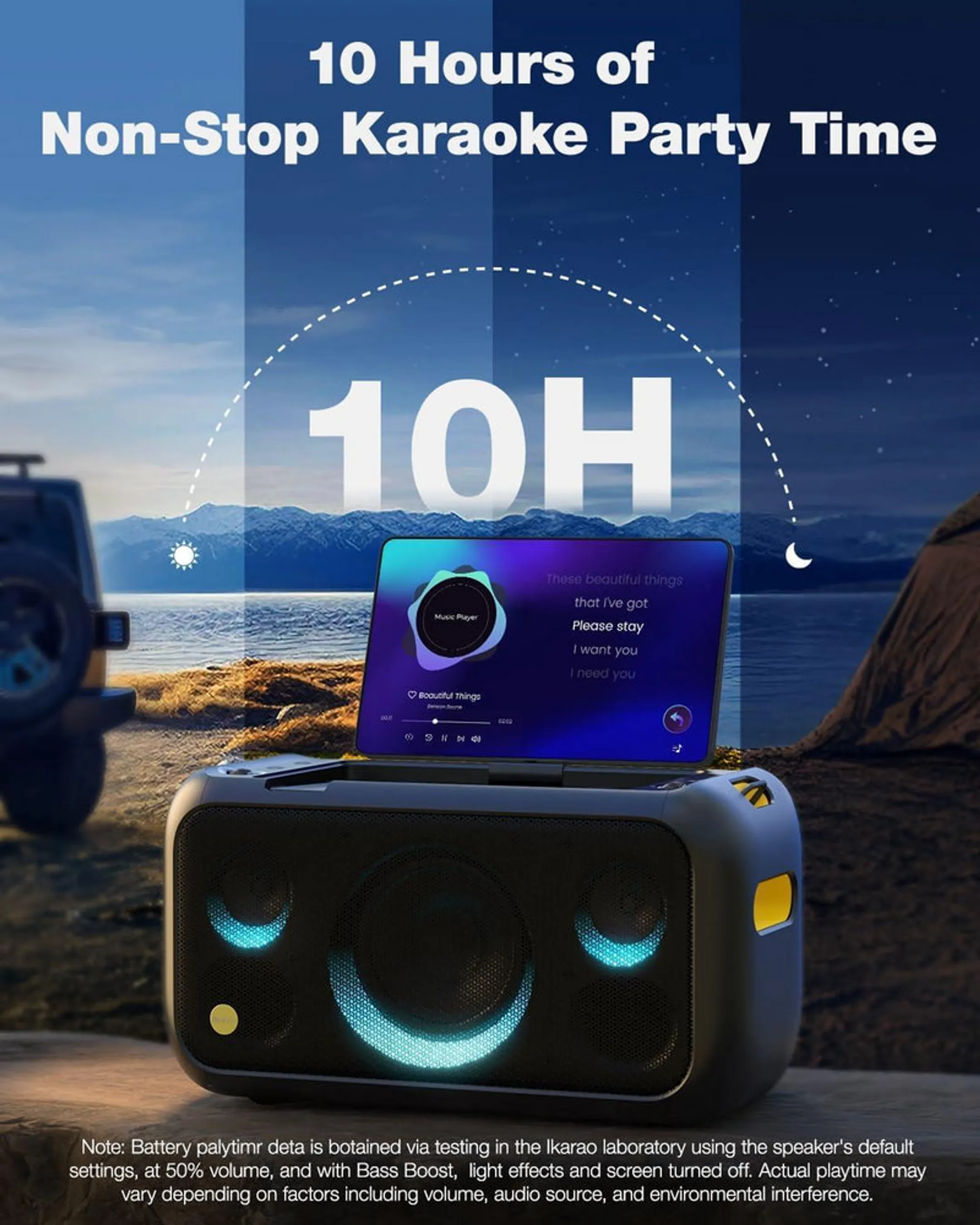 IKARAO Enceinte Karaoke Break X1 avec 2 micros image