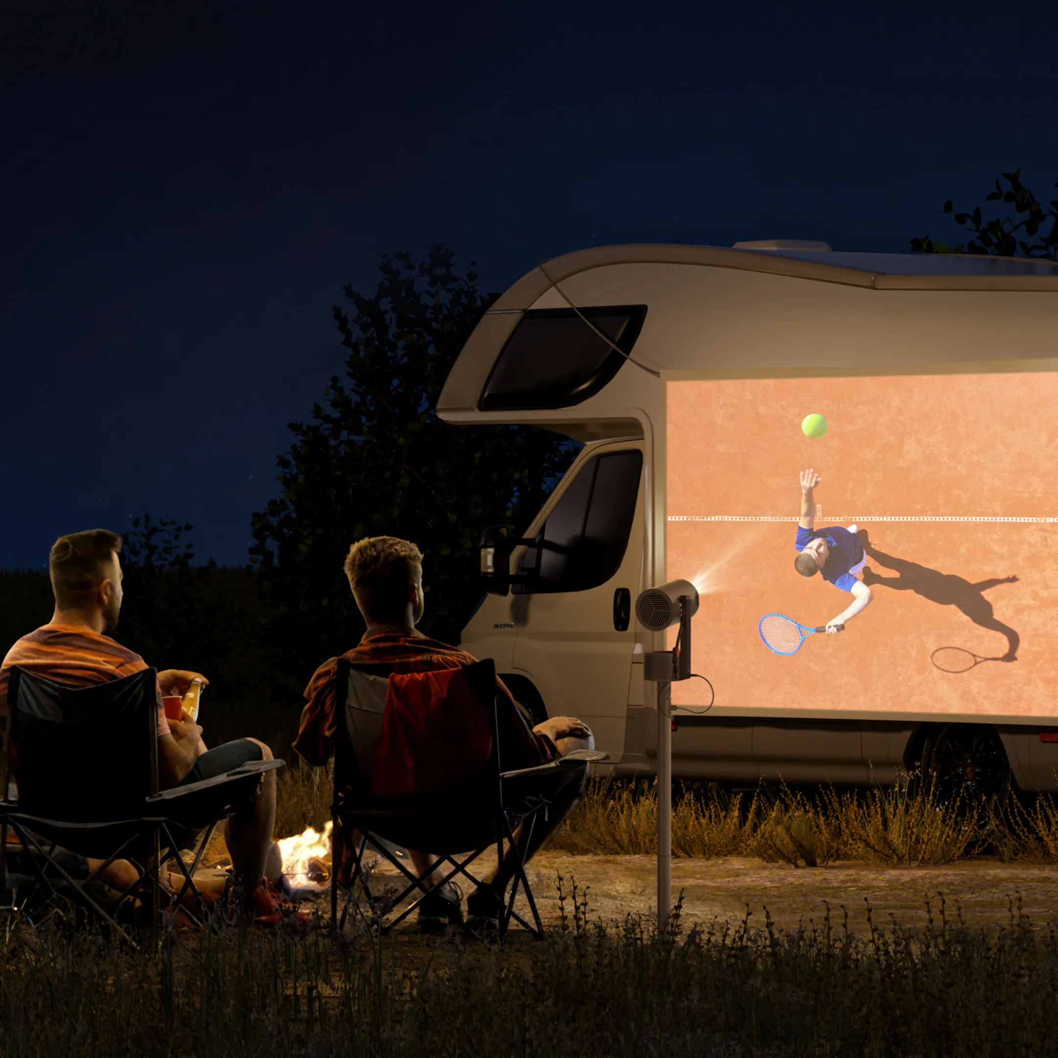 XGIMI MoGo 3 Pro draagbare projector met  PowerBase Stand image