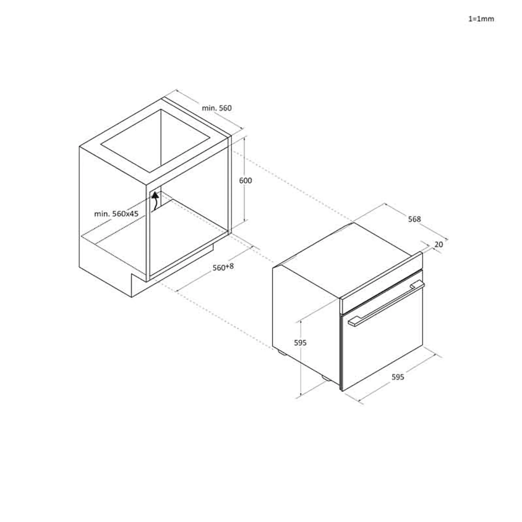 Haier Inbouw oven H6 ID48L5YTB Bionic vision Connected image