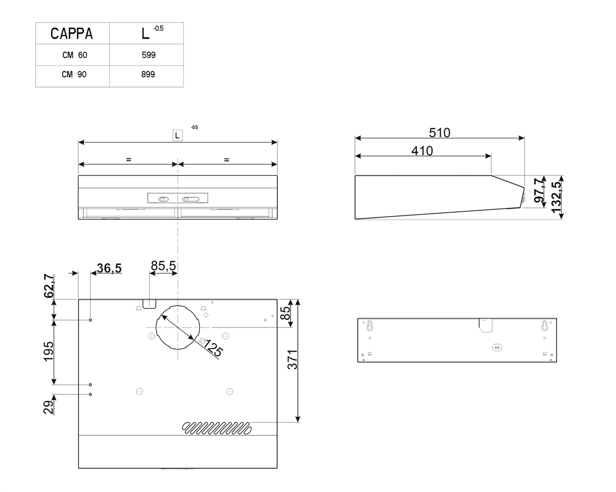Smeg Hotte sous-encastrable KTE90E2 image