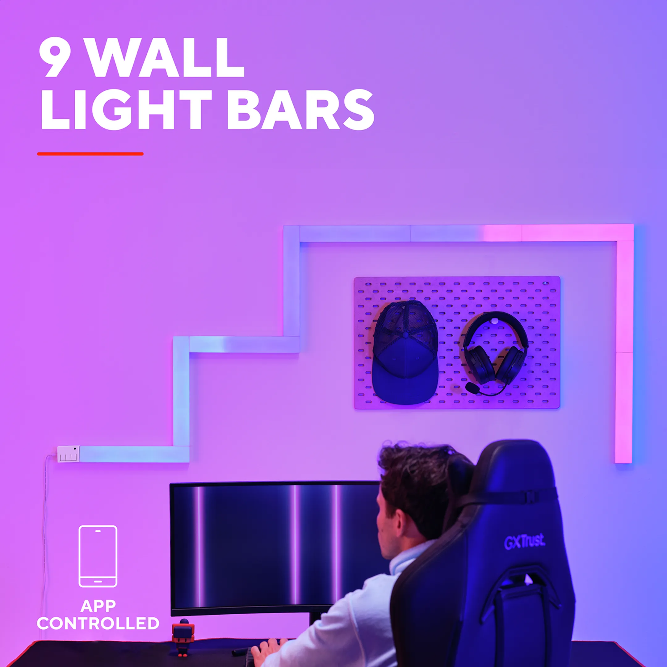 Trust GXT 905 Vybz Barres lumineuses LED murales RGBIC image