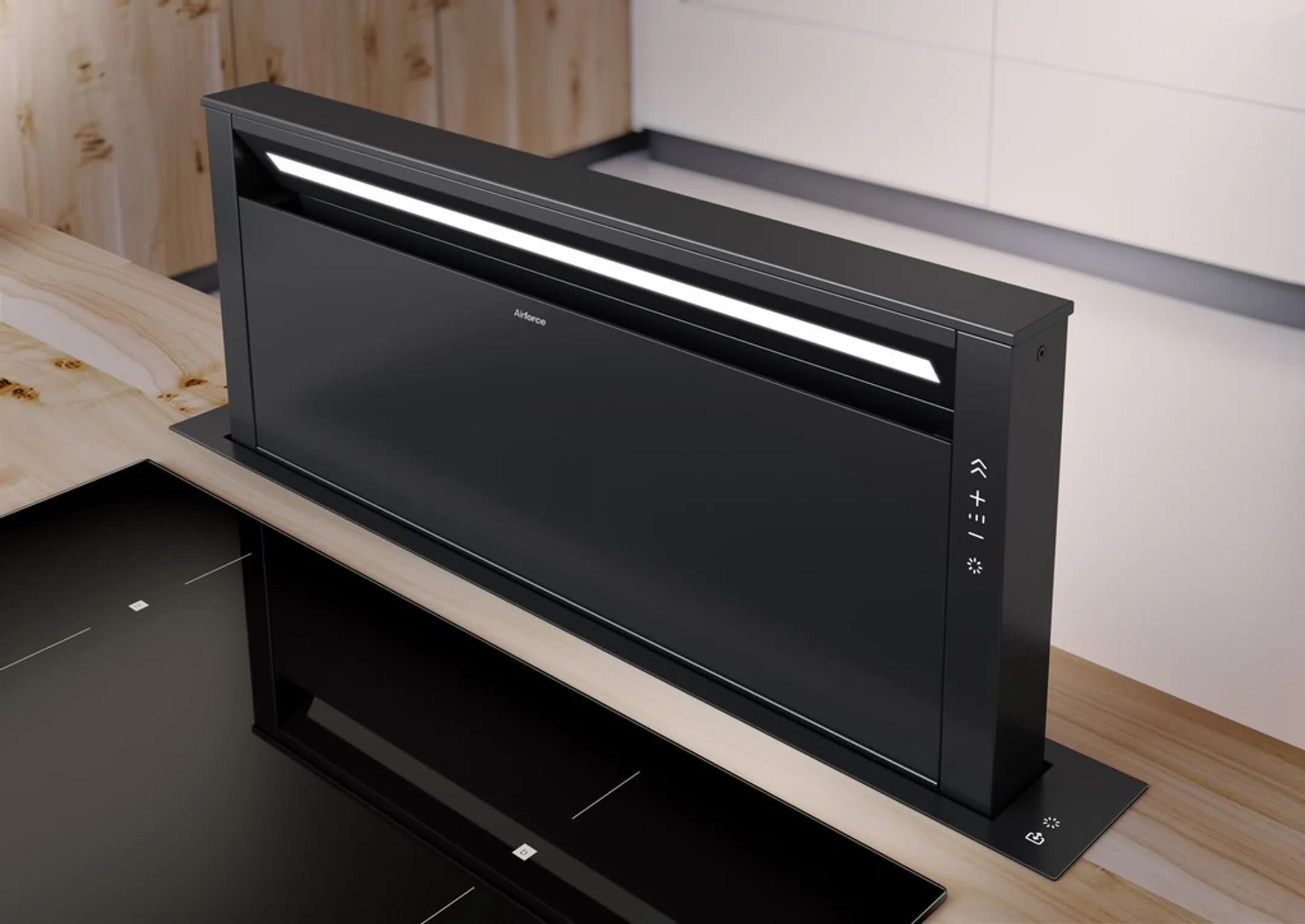 Werkbladdampkap Downdraft