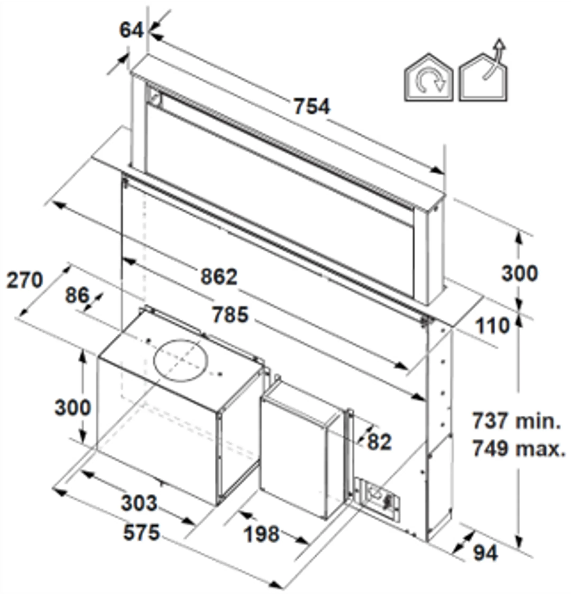 Airforce Hotte plan de travail Downdraft image