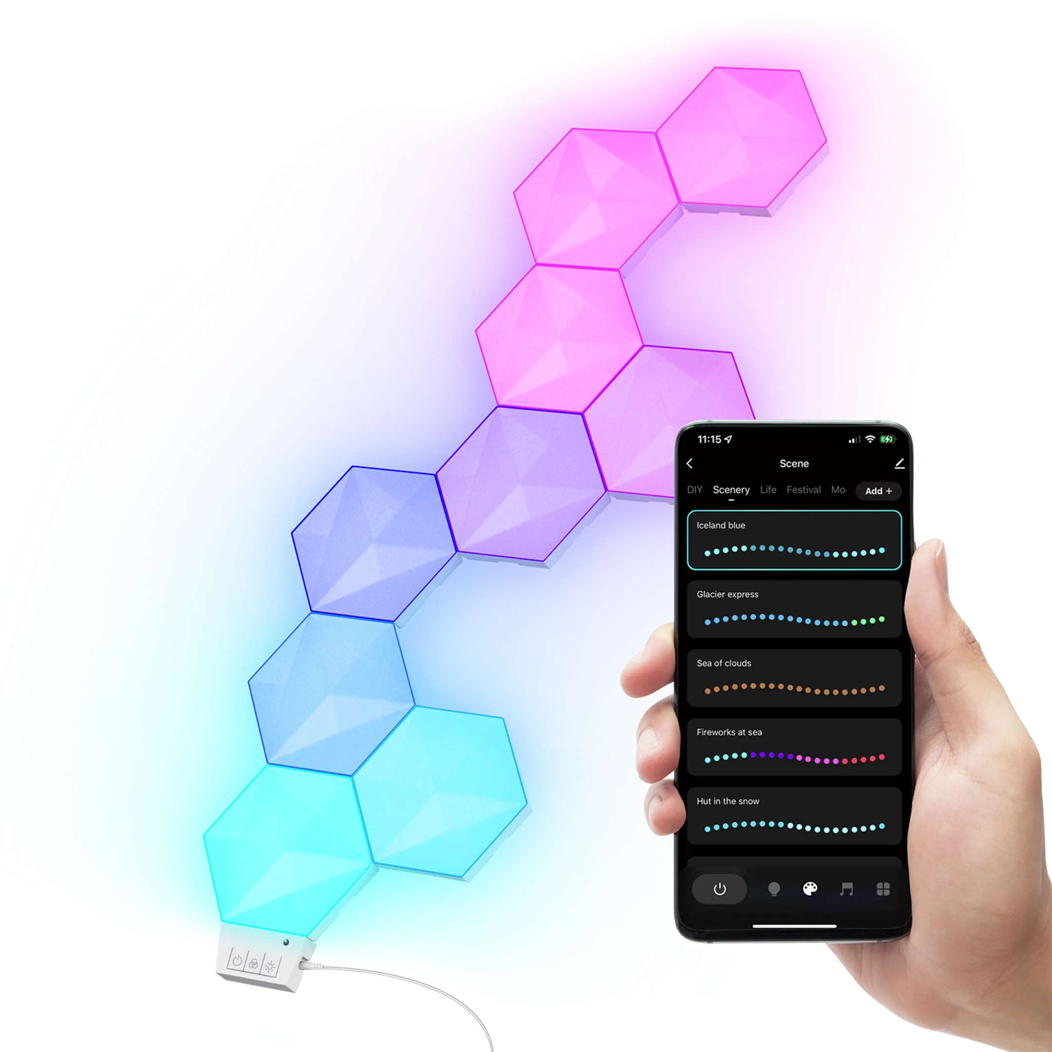 Trust GXT 902 VYBZ Panneaux lumineux hexagonaux RVB image