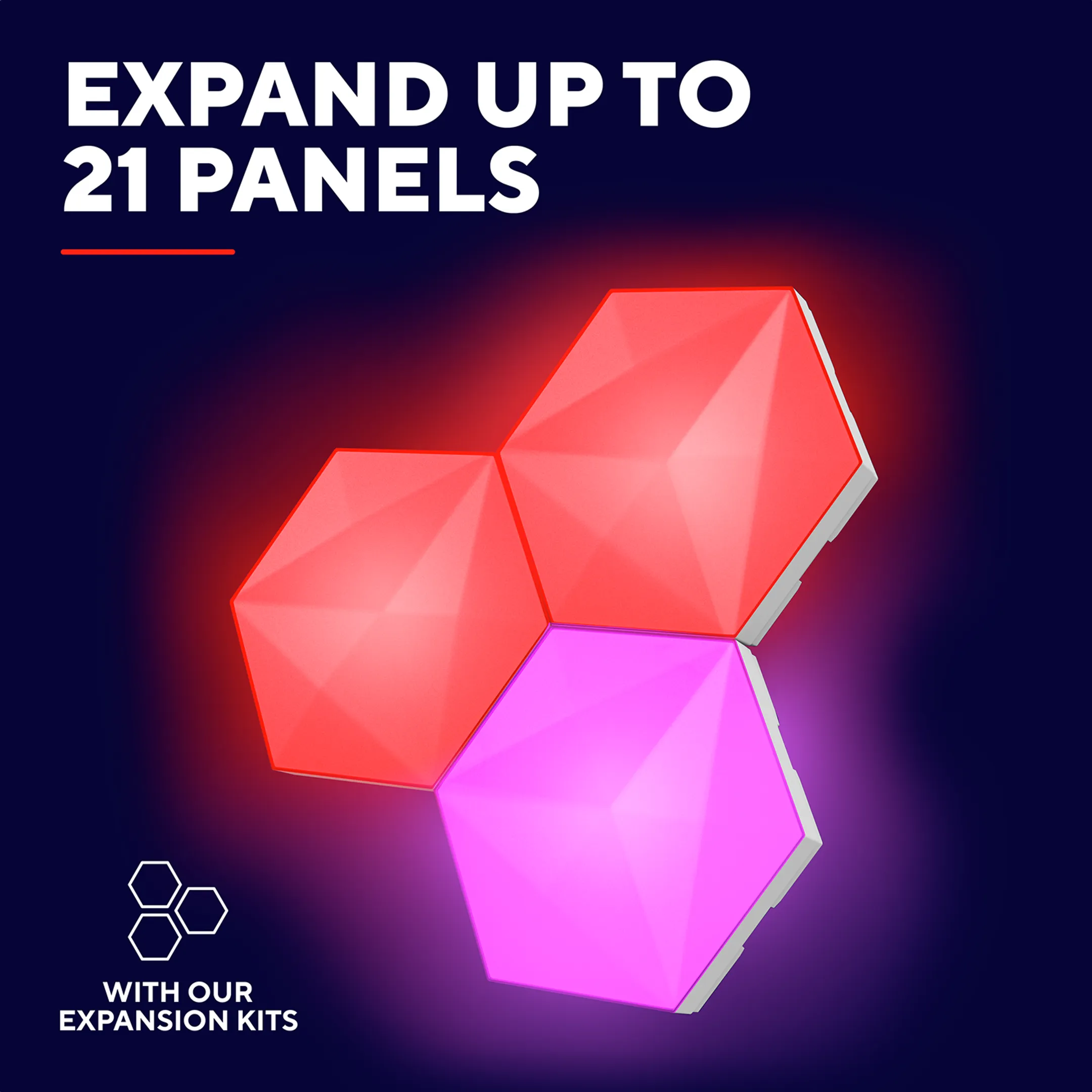 Trust GXT 902 VYBZ Panneaux lumineux hexagonaux RVB image