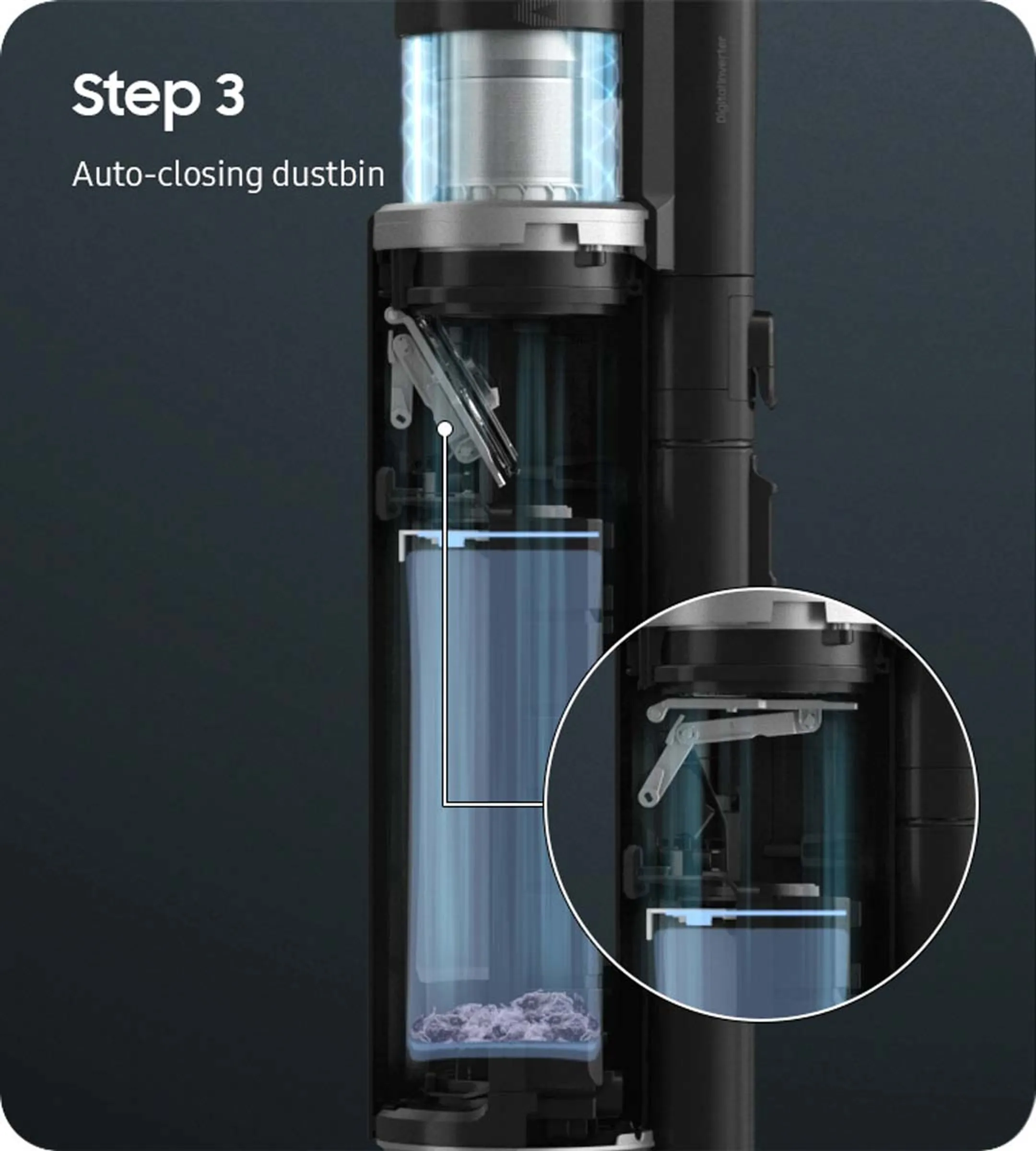 Samsung Steelstofzuiger Bespoke Jet VS28C9784QK/WA image