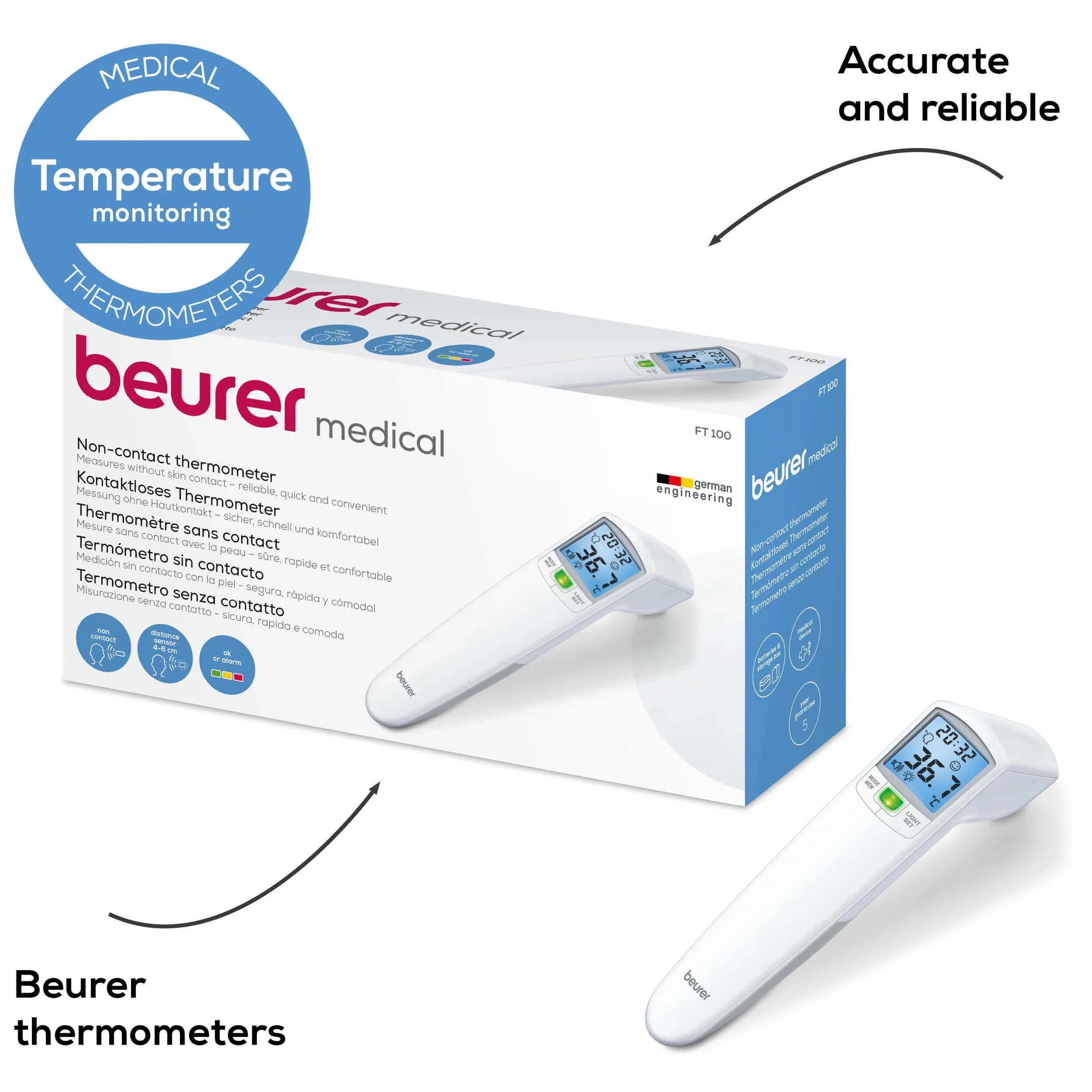 Beurer Thermomètre sans contact FT 100 image