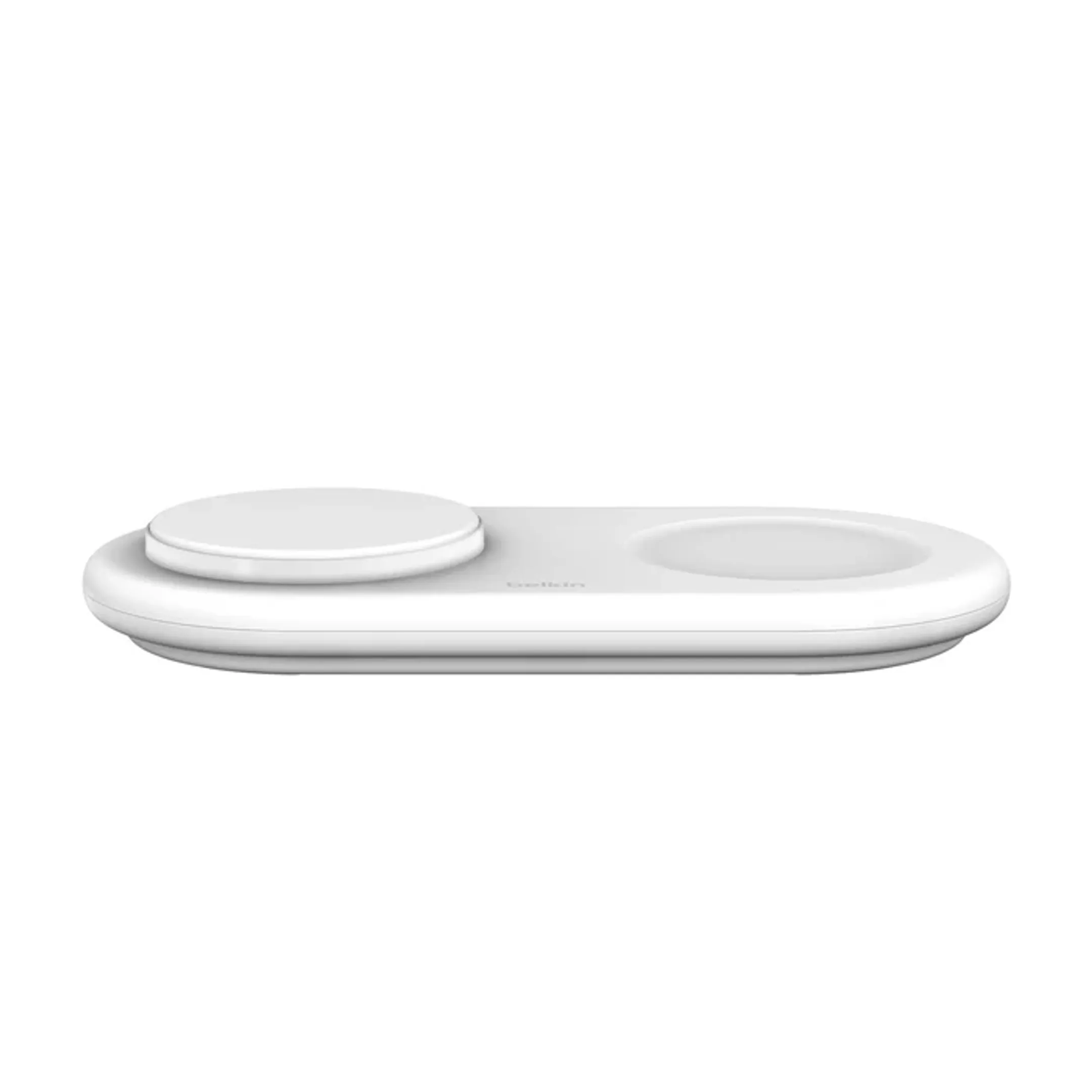 BoostCharge Pro | Station de charge magnétique 2-en-1 avec Qi2 (15 W) - Blanc