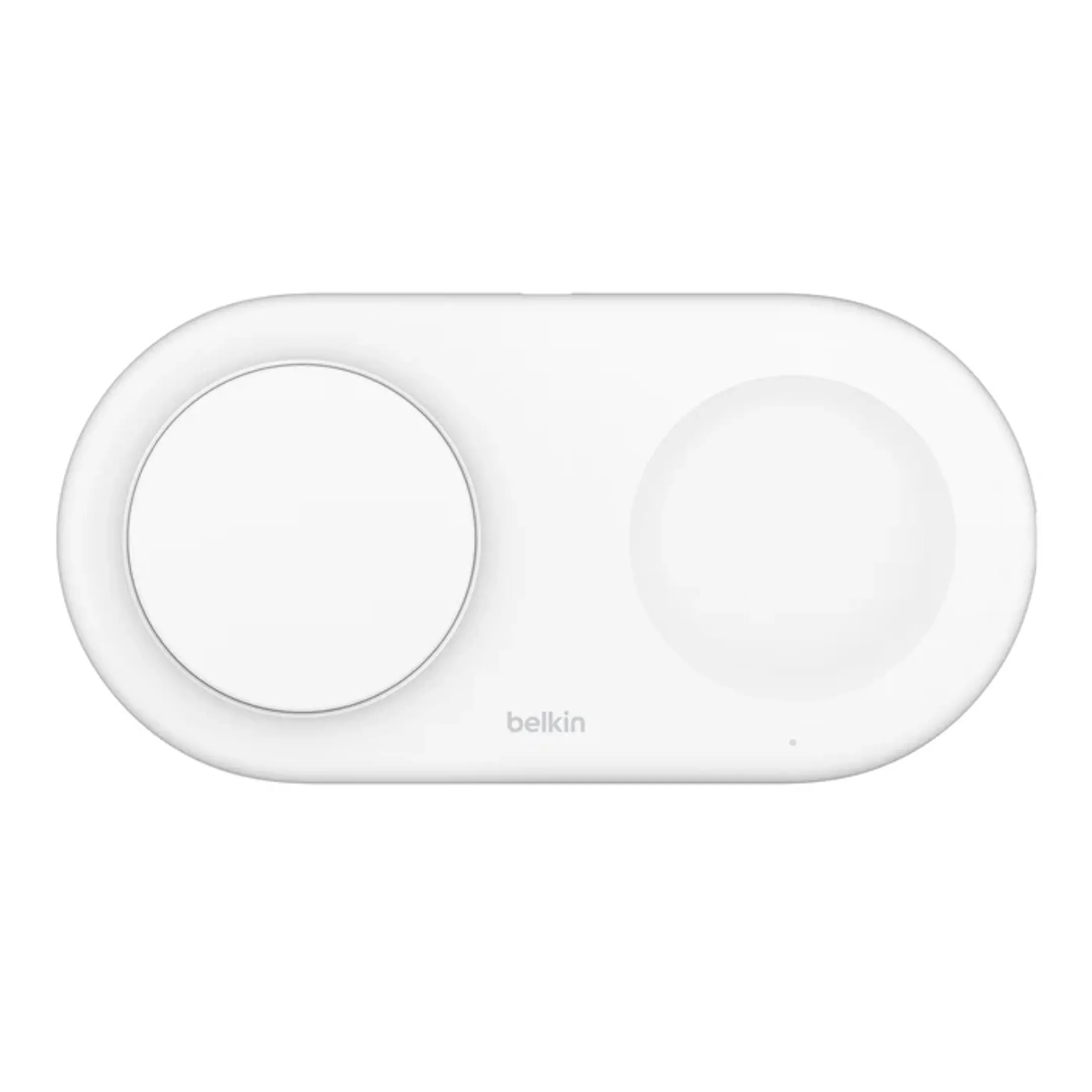 BoostCharge Pro | Station de charge magnétique 2-en-1 avec Qi2 (15 W) - Blanc