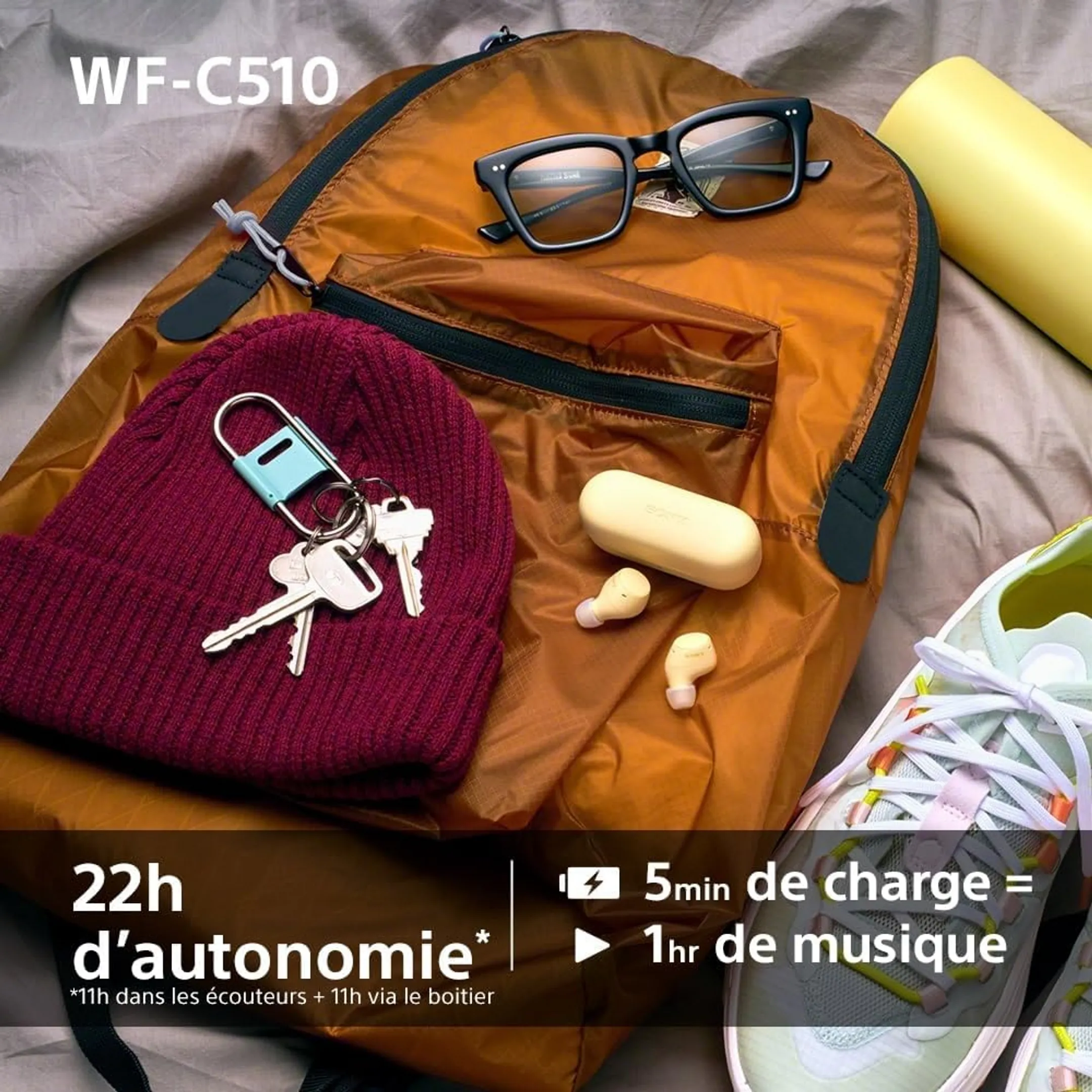 Sony Écouteurs sans fil WF-C510 - Noir image