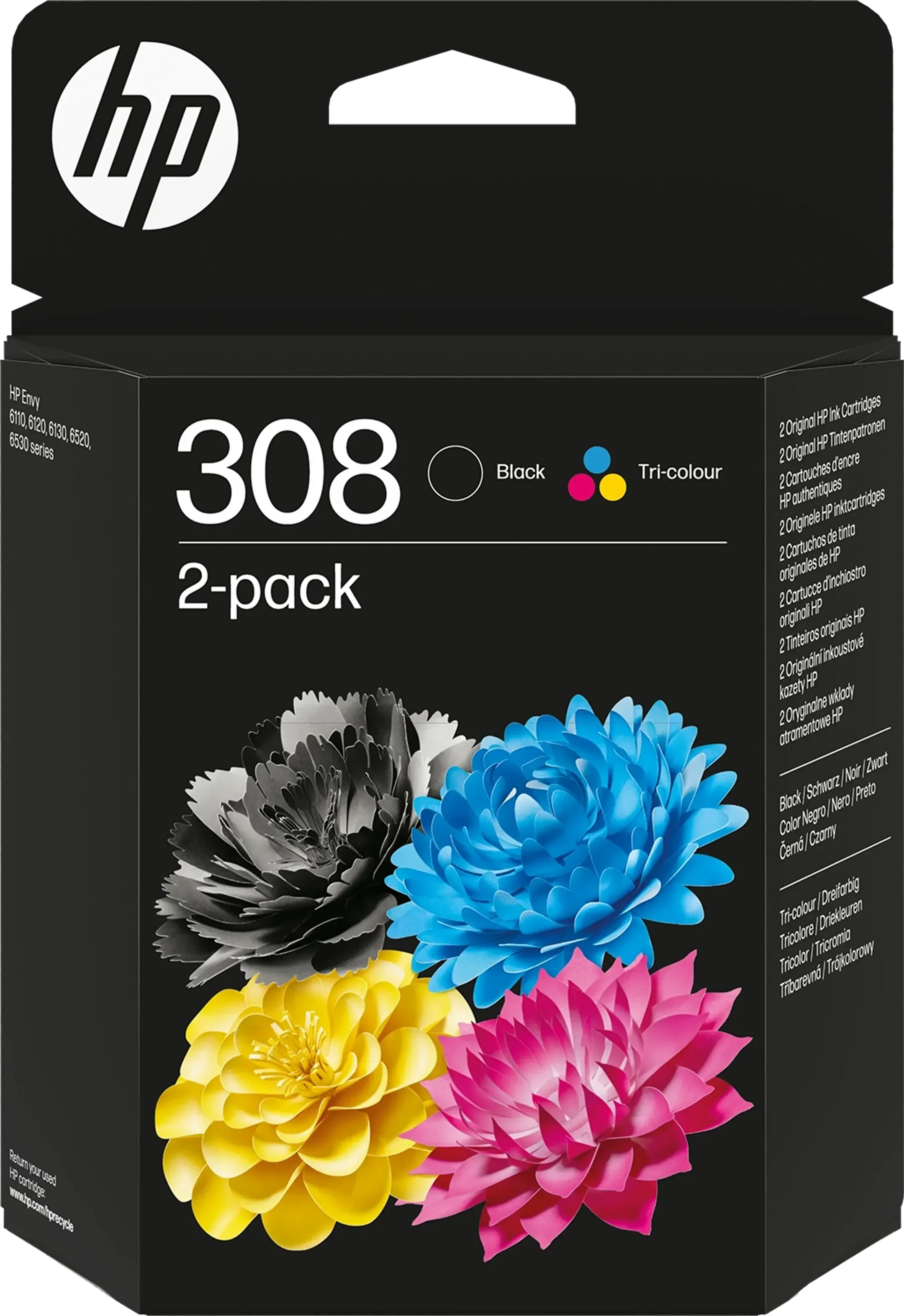 Bundle product 308 Inktpatroon - Zwart + 3-kleuren