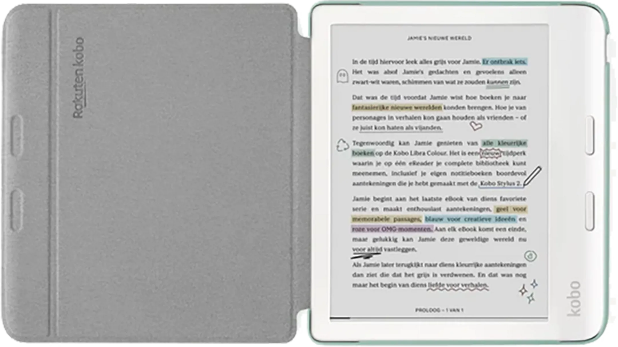 Kobo Étui SleepCover basique pour Libra Colour - Vert jardin image